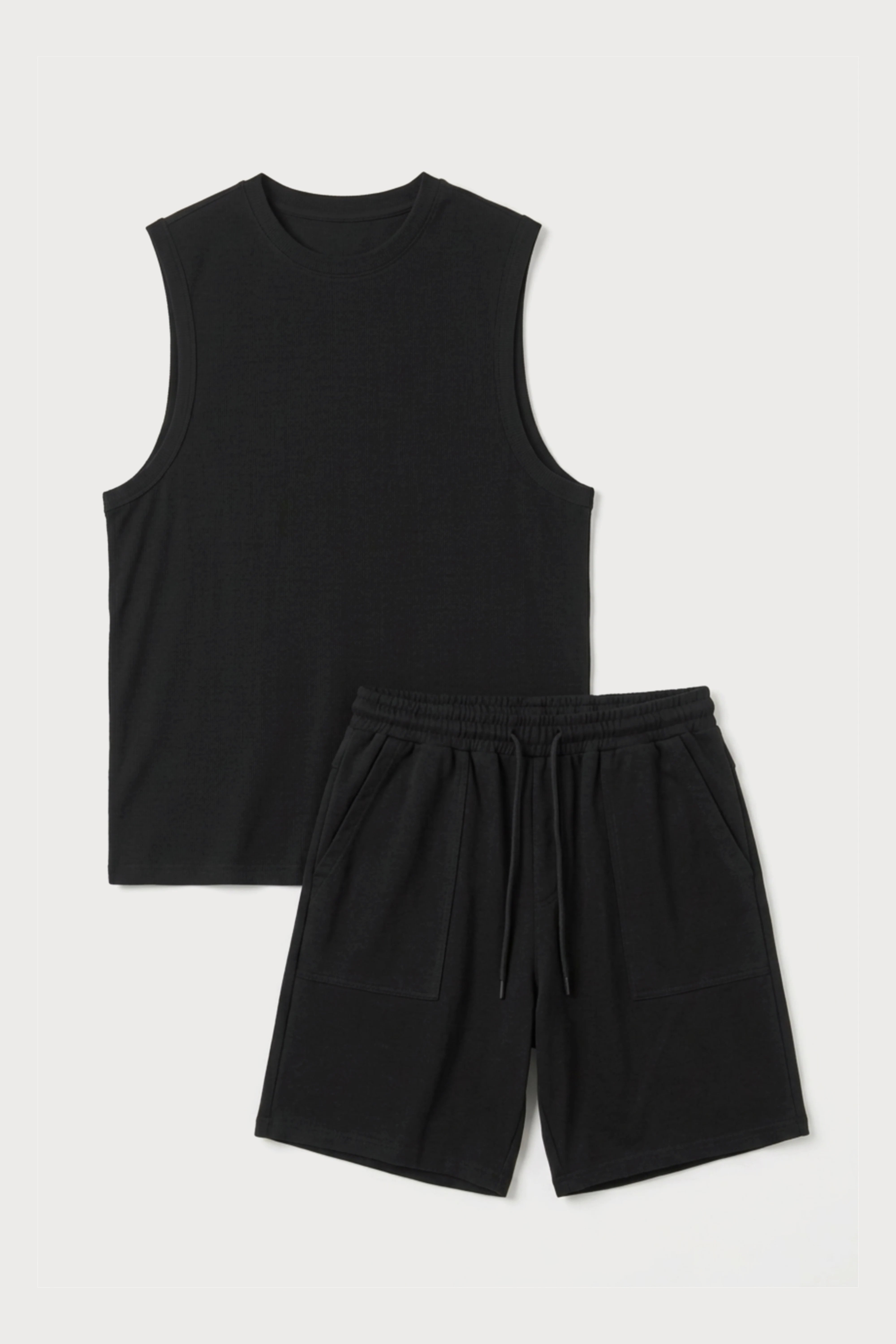 Men’s Black loosefit bamboo cotton co-ord set