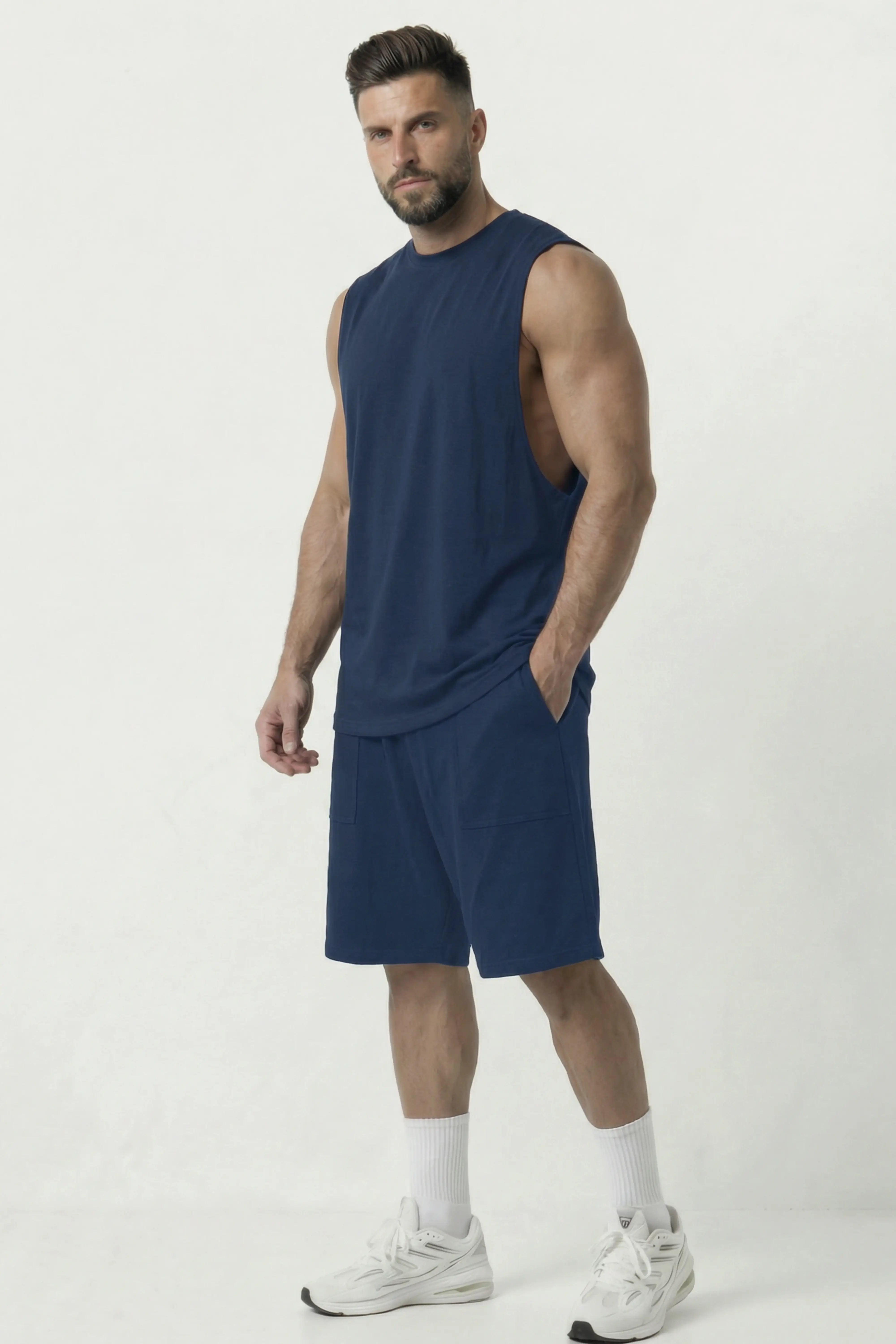 Men’s Blue loosefit bamboo cotton co-ord set