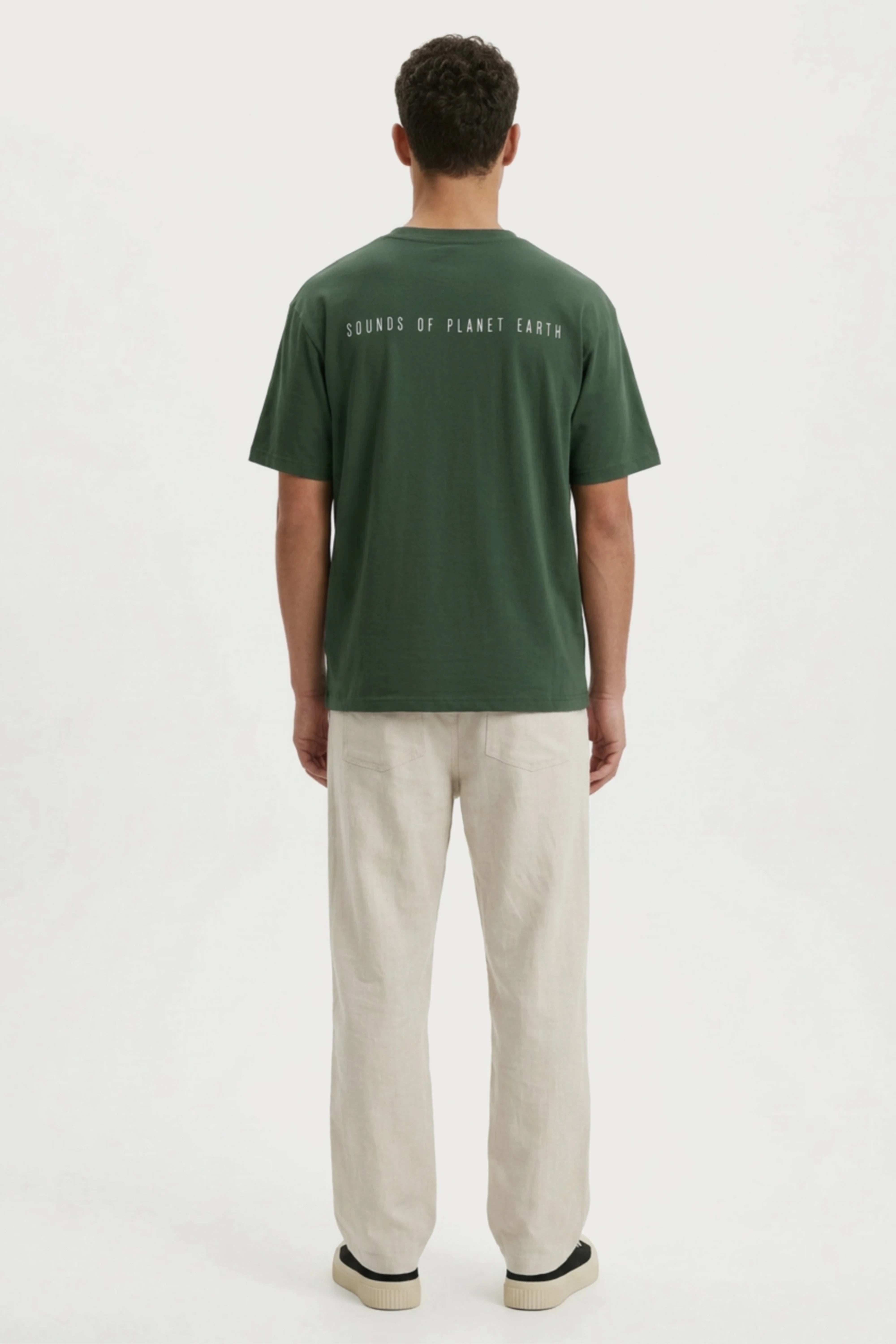 Men's Green Sounds of Earth Oversized T-Shirt