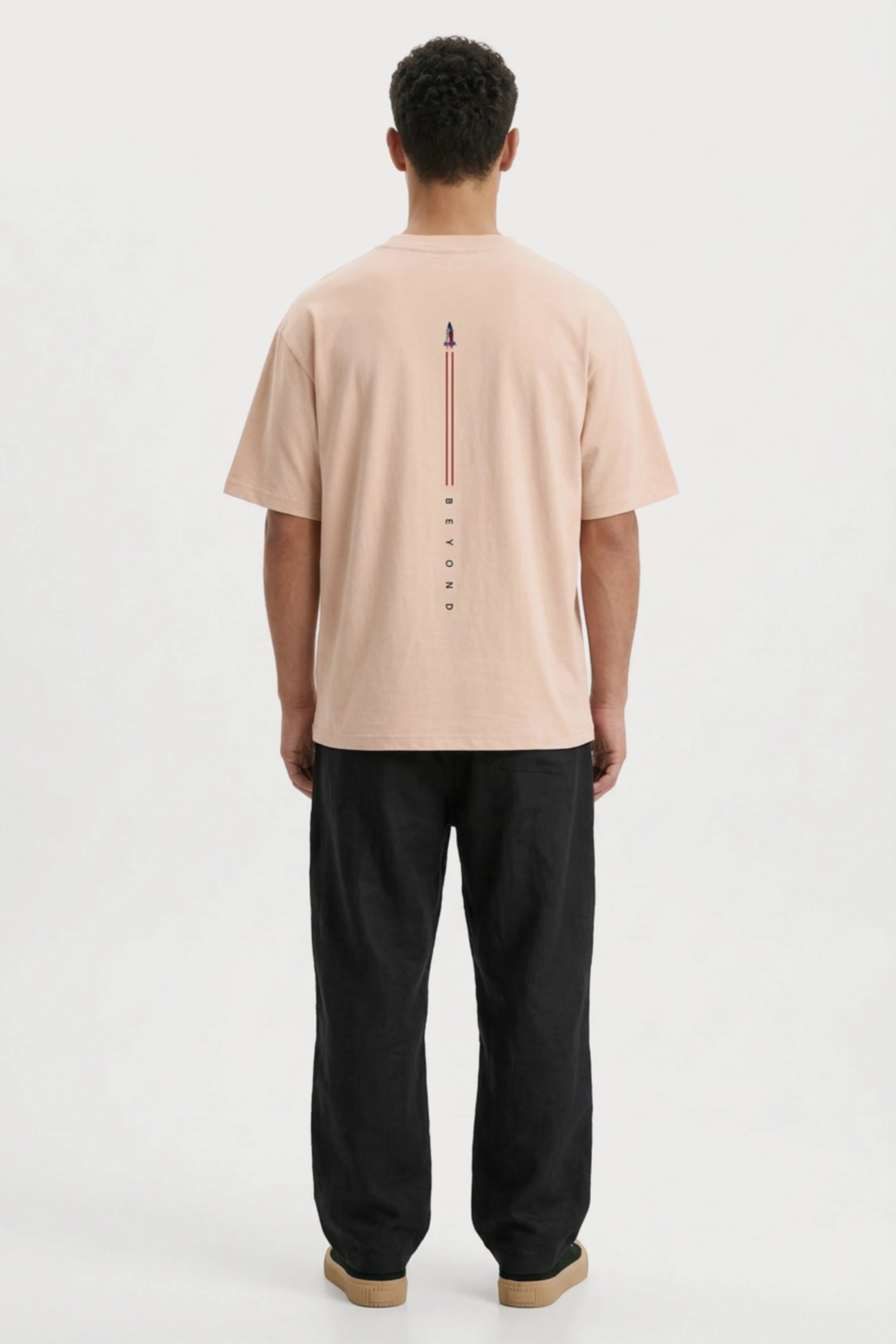 Men's Beige Beyond Oversized T-Shirt