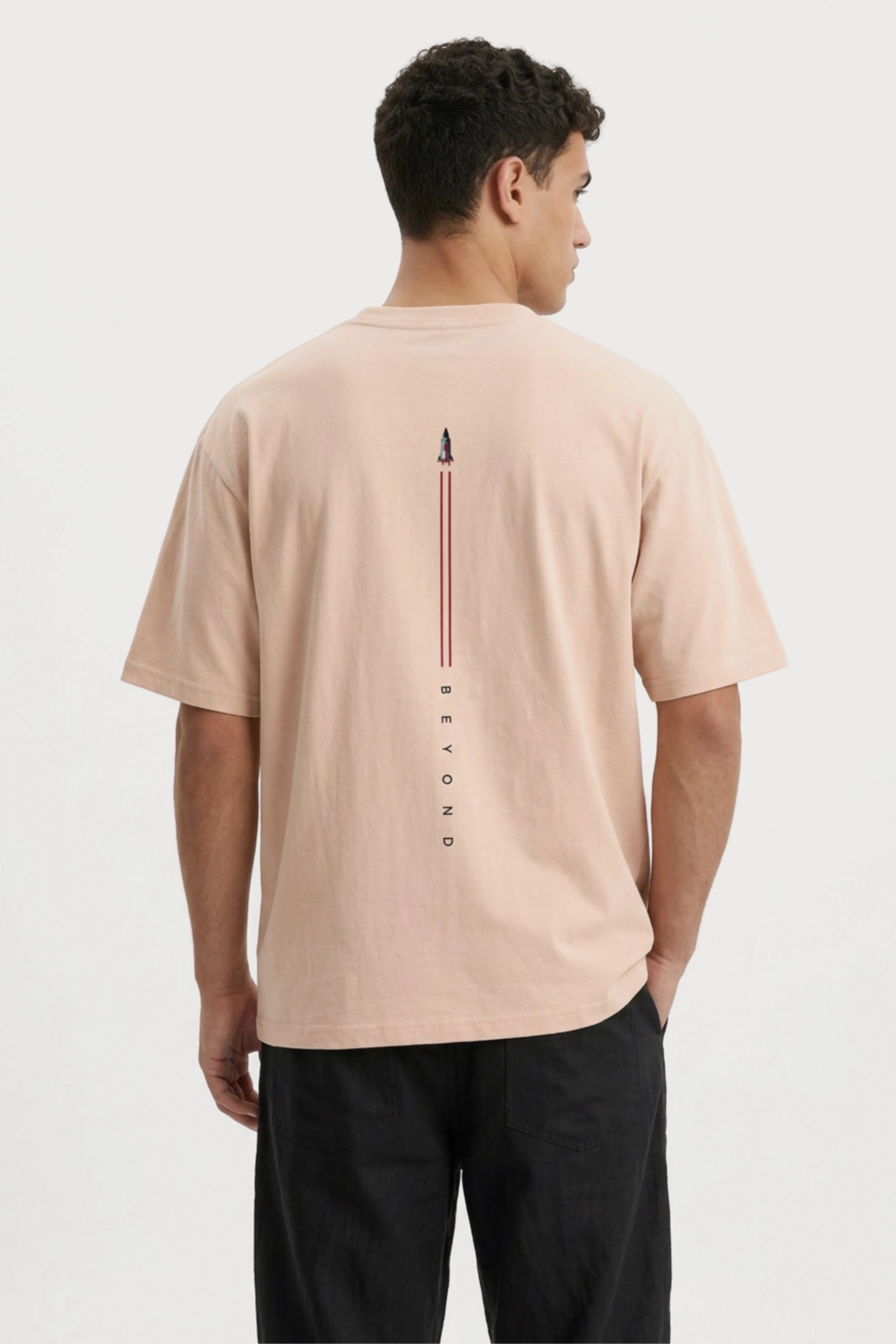 Men's Beige Beyond Oversized T-Shirt