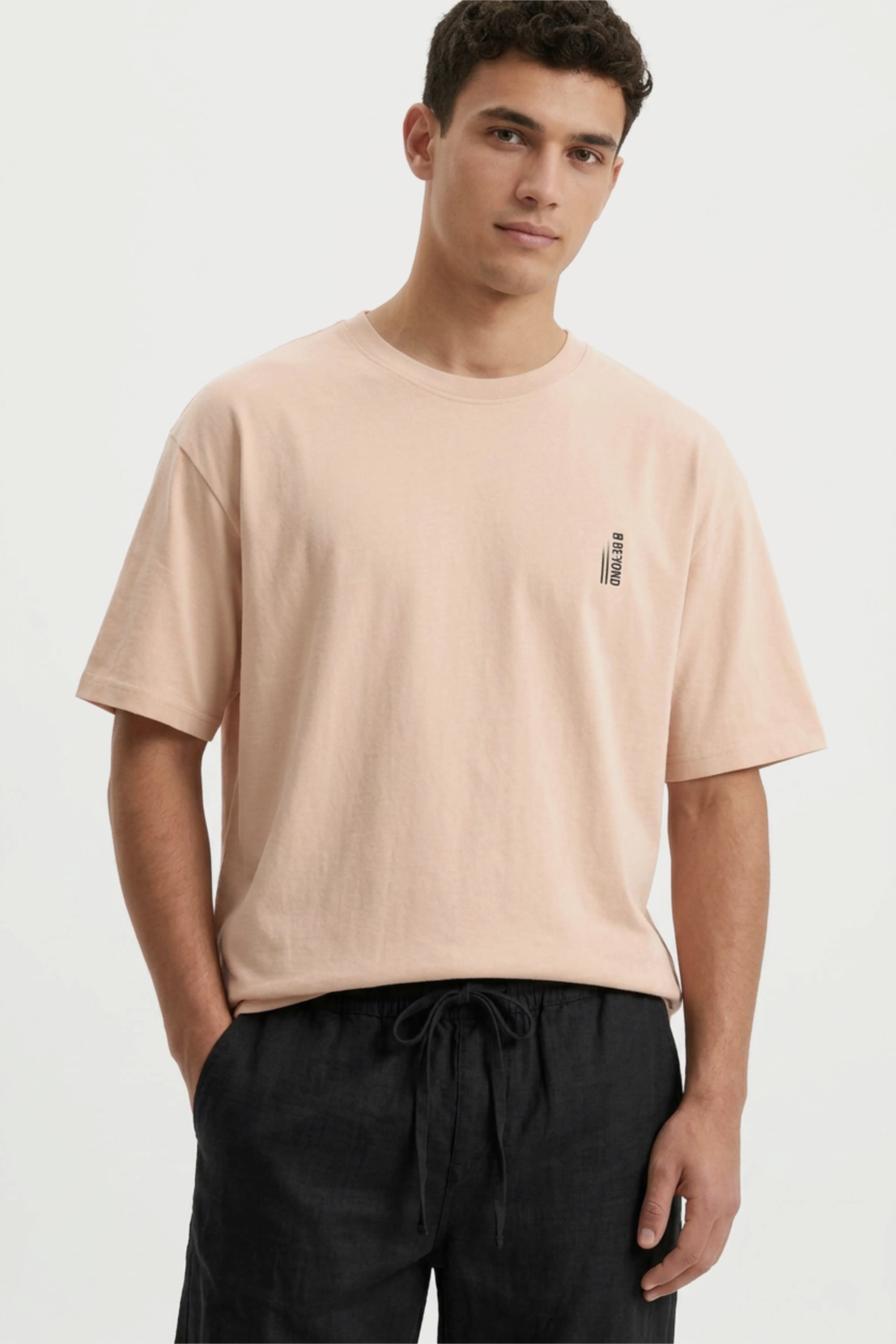 Men's Beige Beyond Oversized T-Shirt