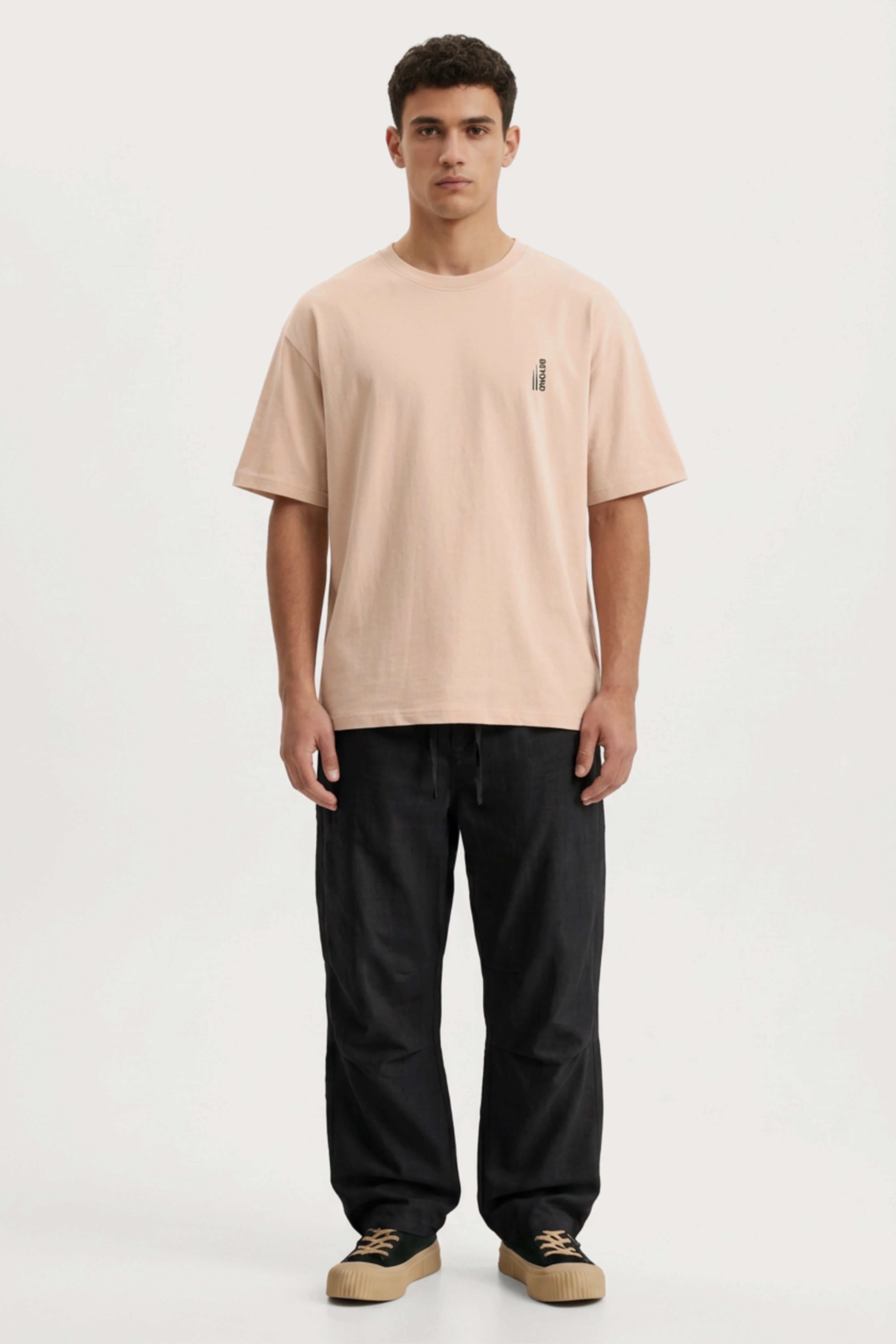 Men's Beige Beyond Oversized T-Shirt