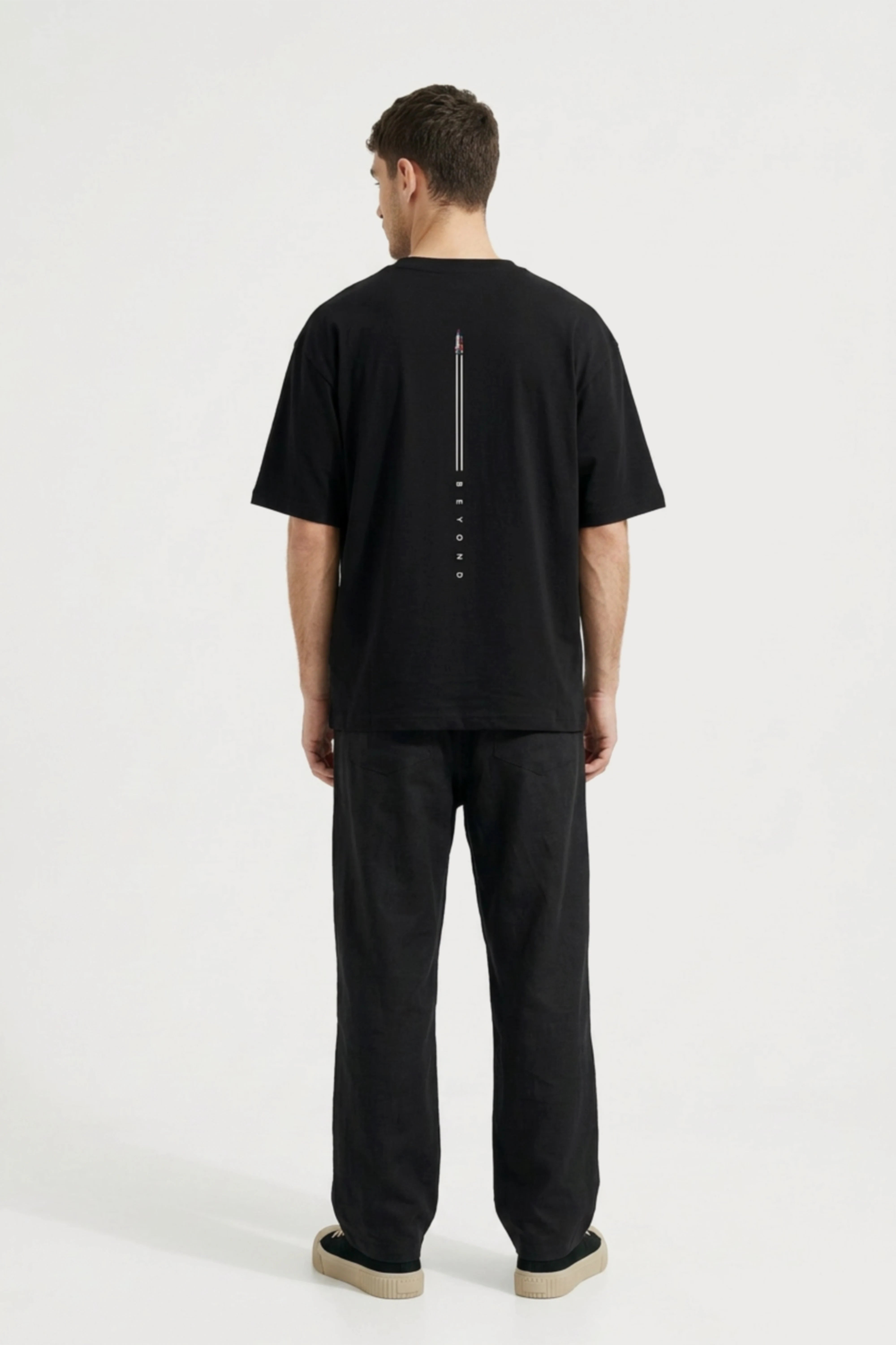 Men's Black Beyond Oversized T-Shirt