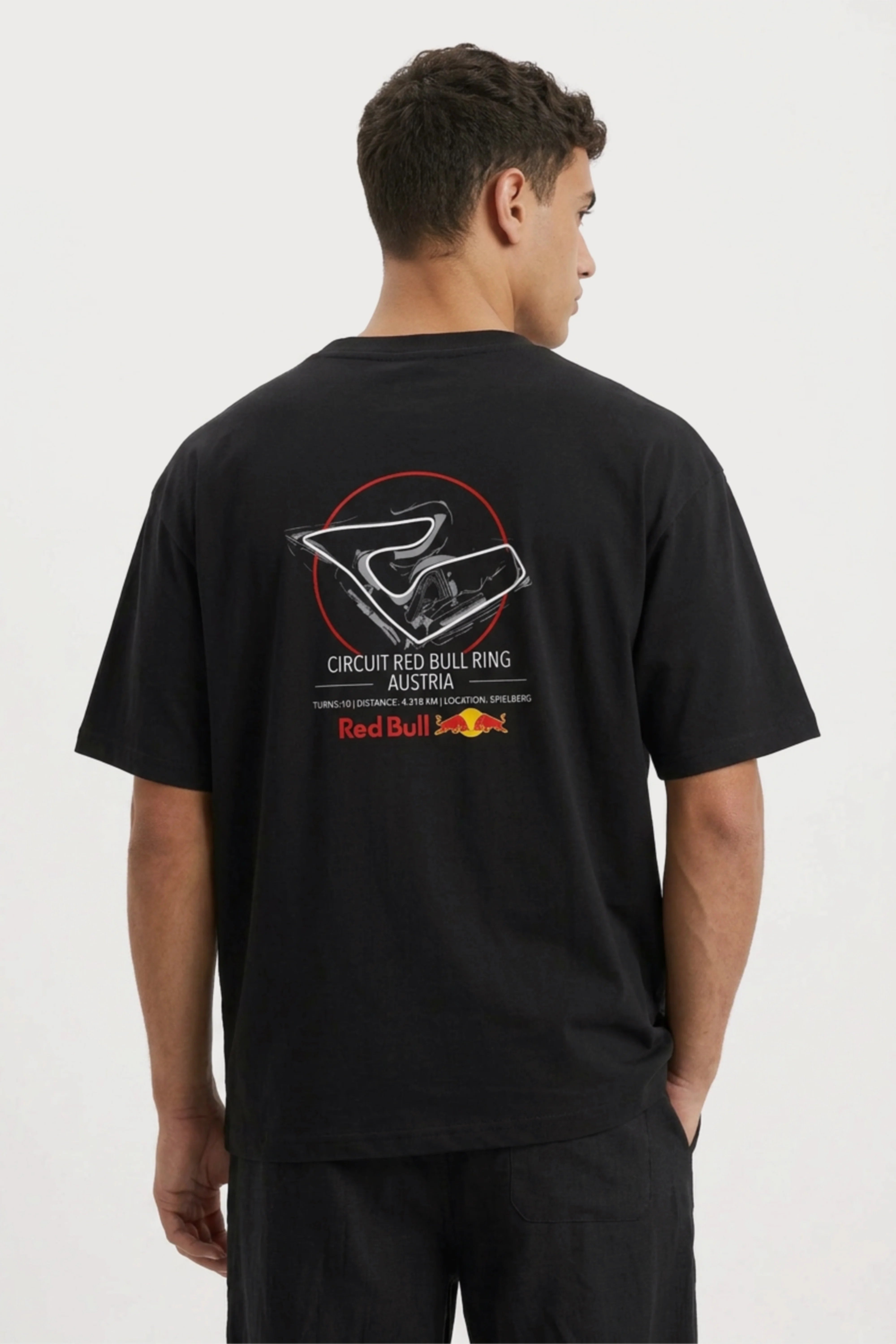 Men's Black Redbull Oversized T-Shirt