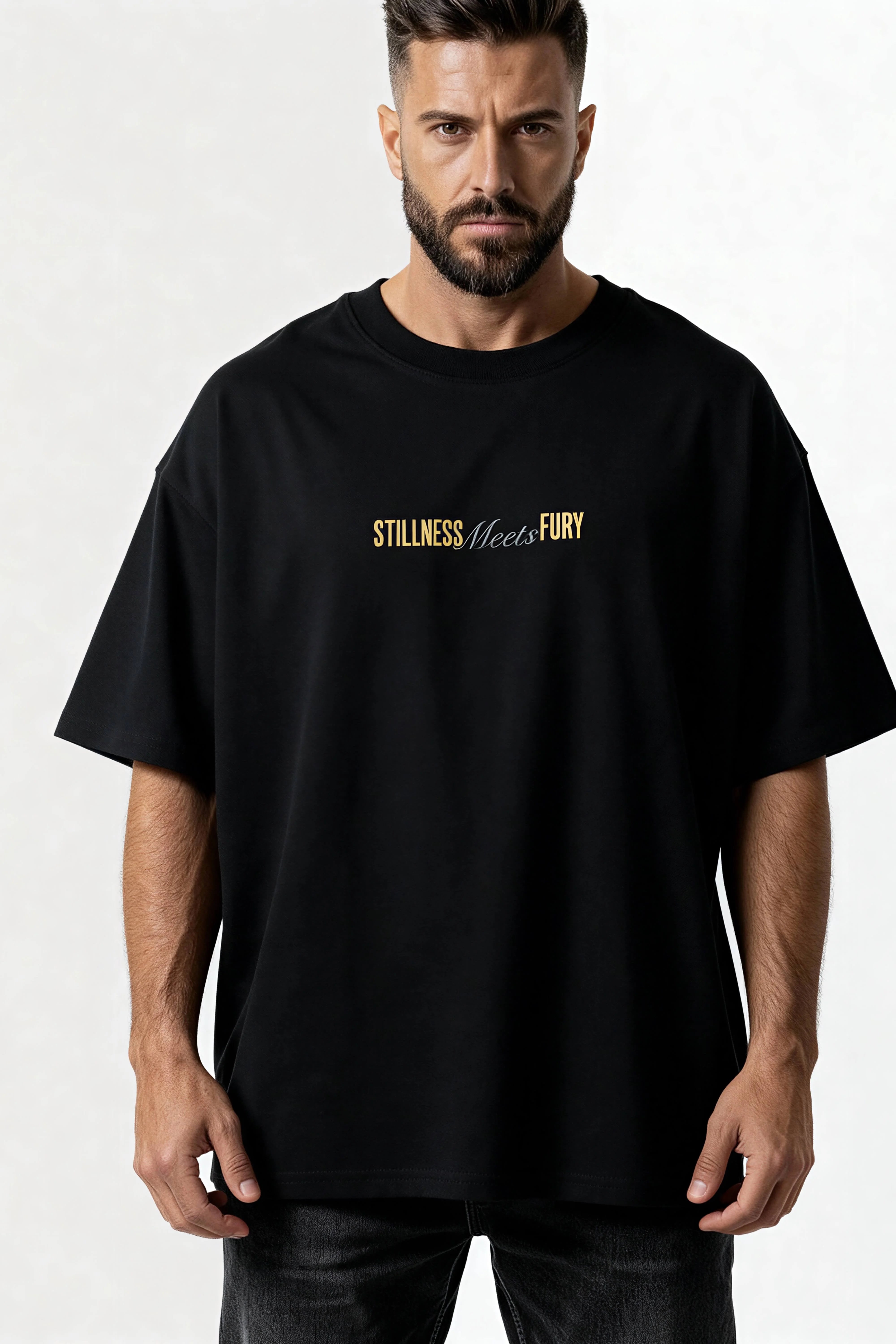 Oversized Black T-Shirt – fury