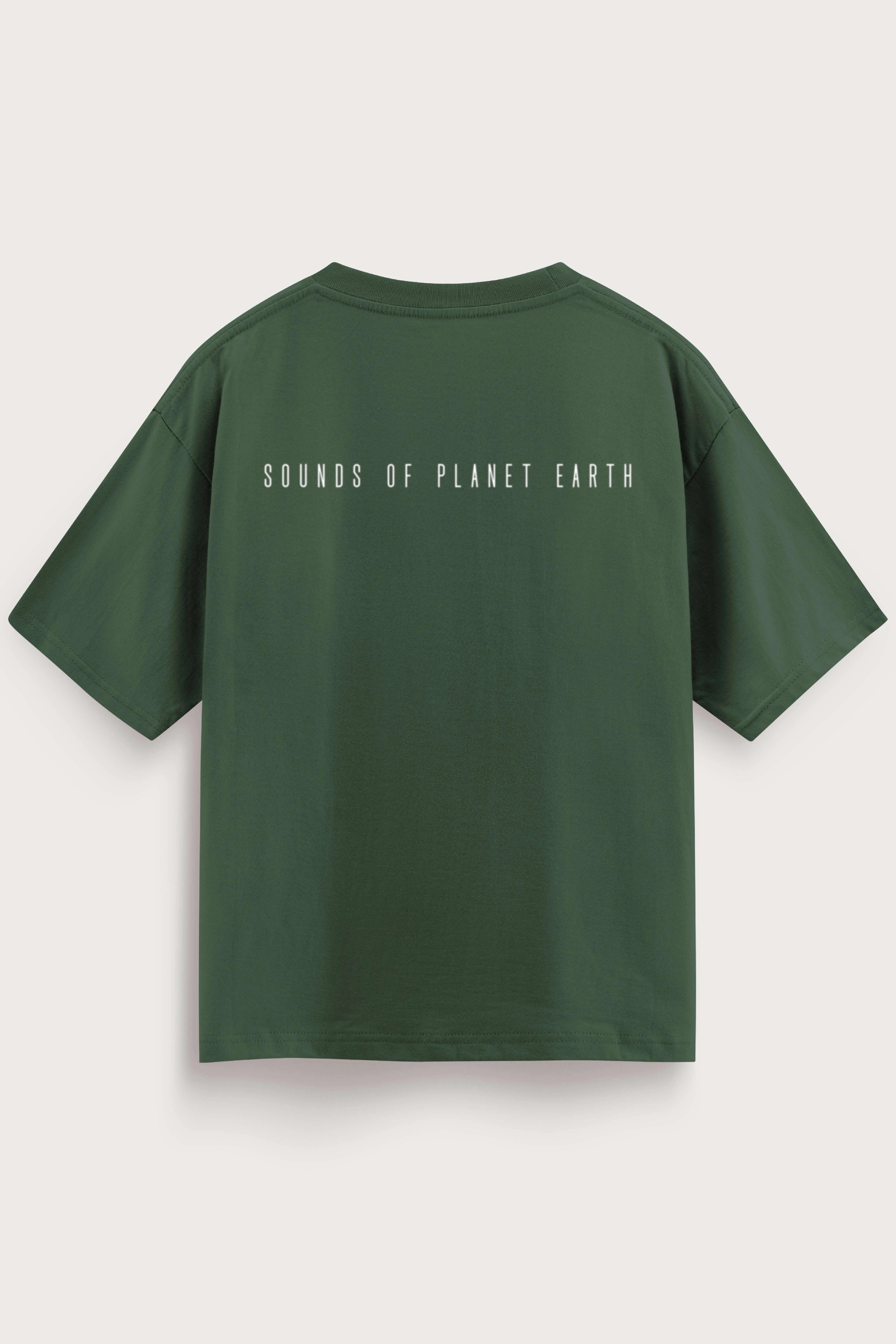 Men oversized green tshirt SOPE back