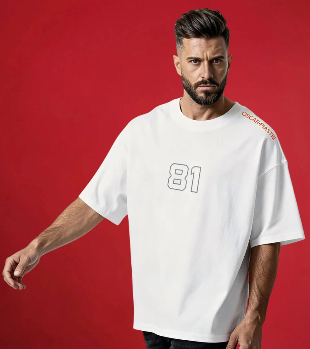 men oversized white t-shirt 81 perfect fit