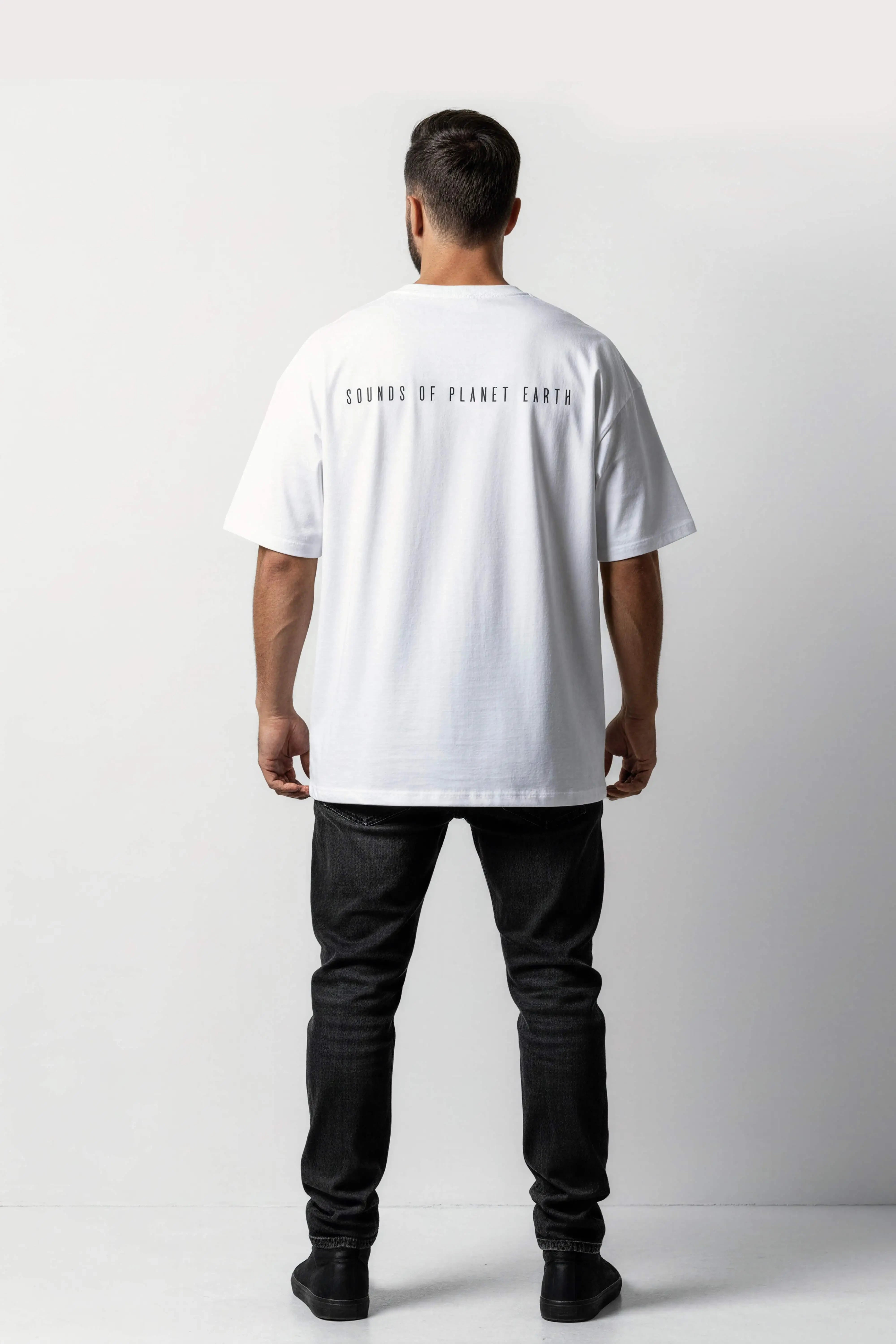 Men oversized white tshirt SOPE folded