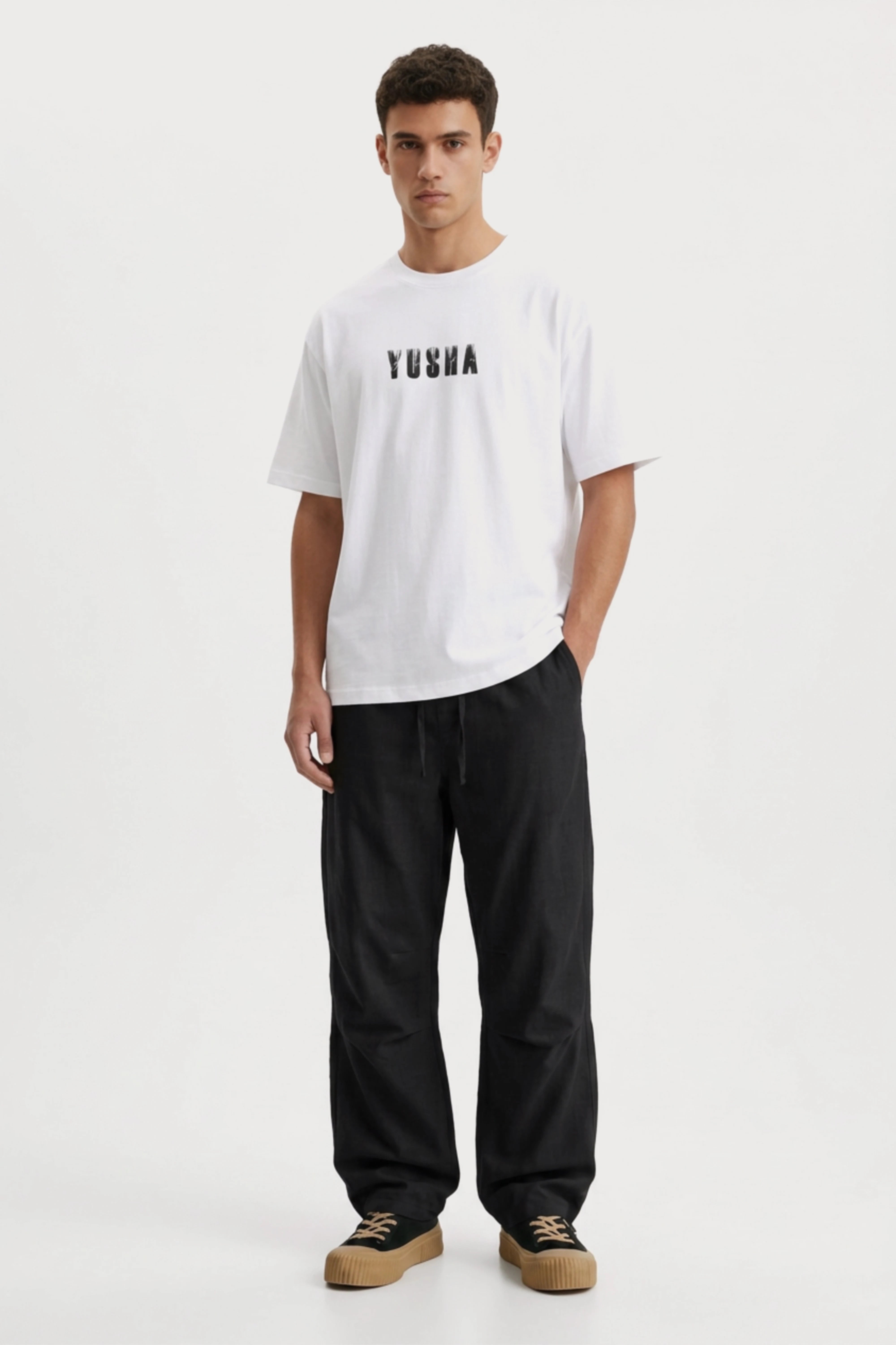 Men's White Yusha Oversized T-Shirt
