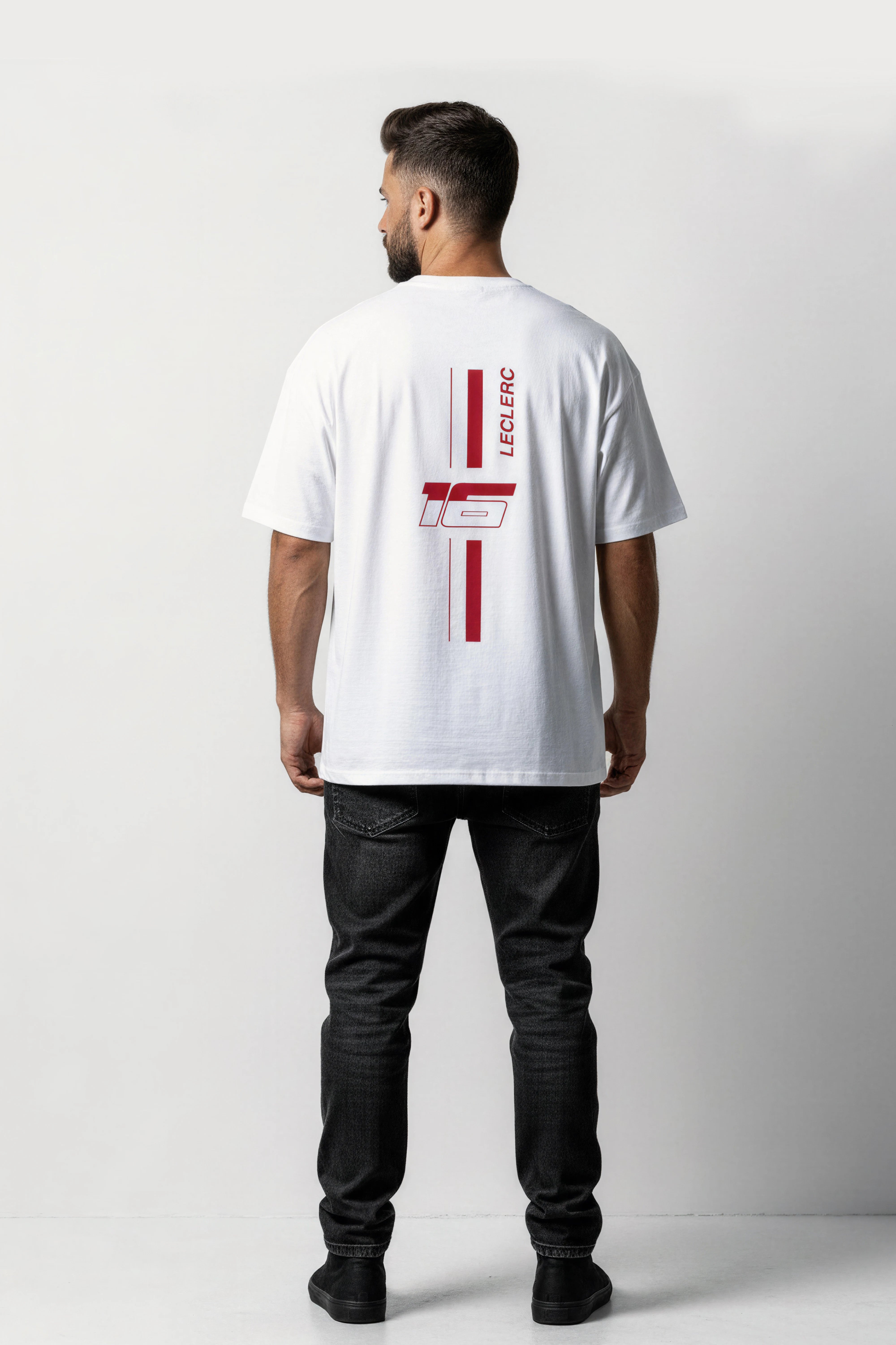 Men's White Formula 1 Oversized T-Shirt