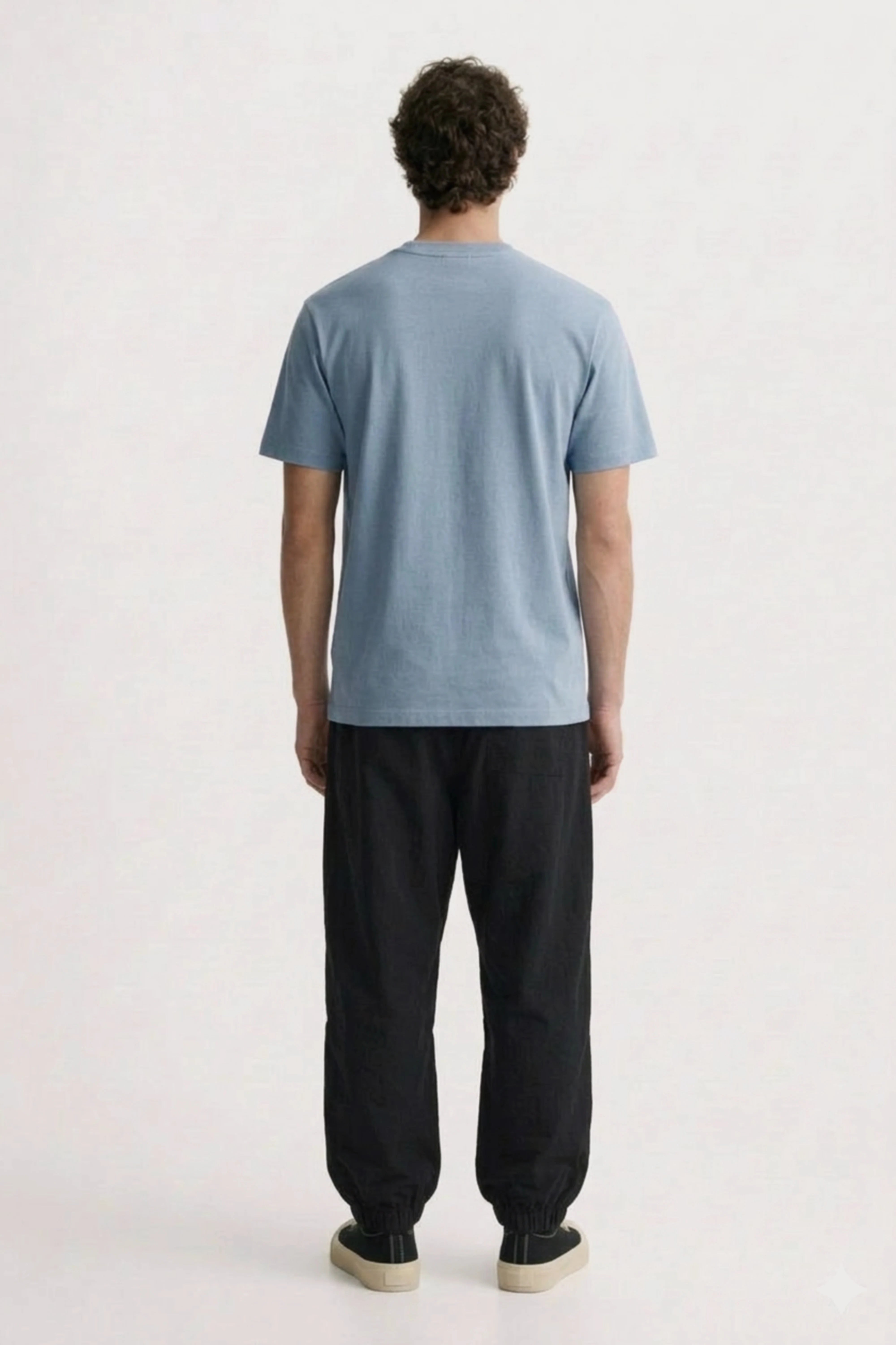 Men's dusty blue classic fit Cotton T-Shirt