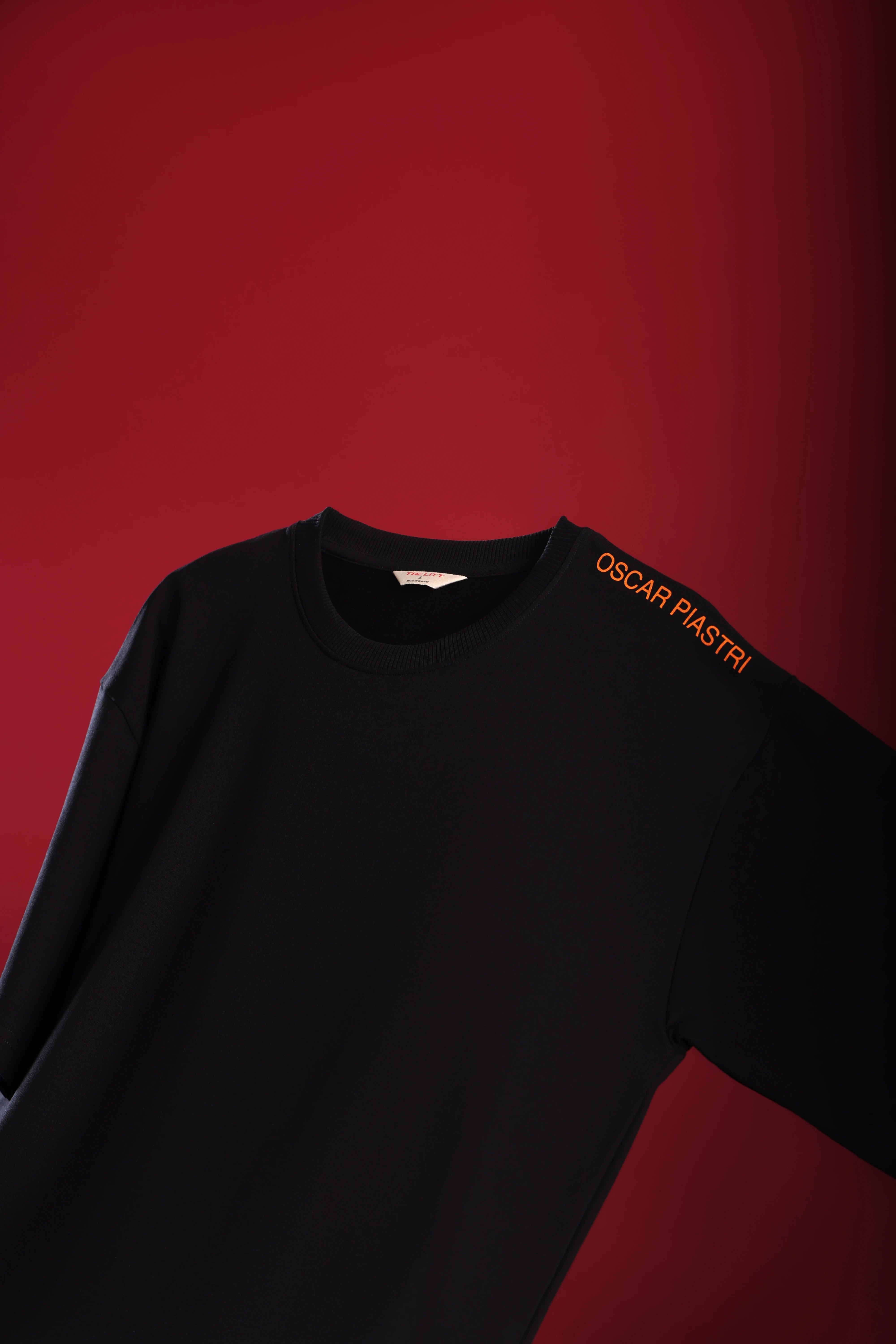 Men's Black Oscar Piastri Oversized T-Shirt