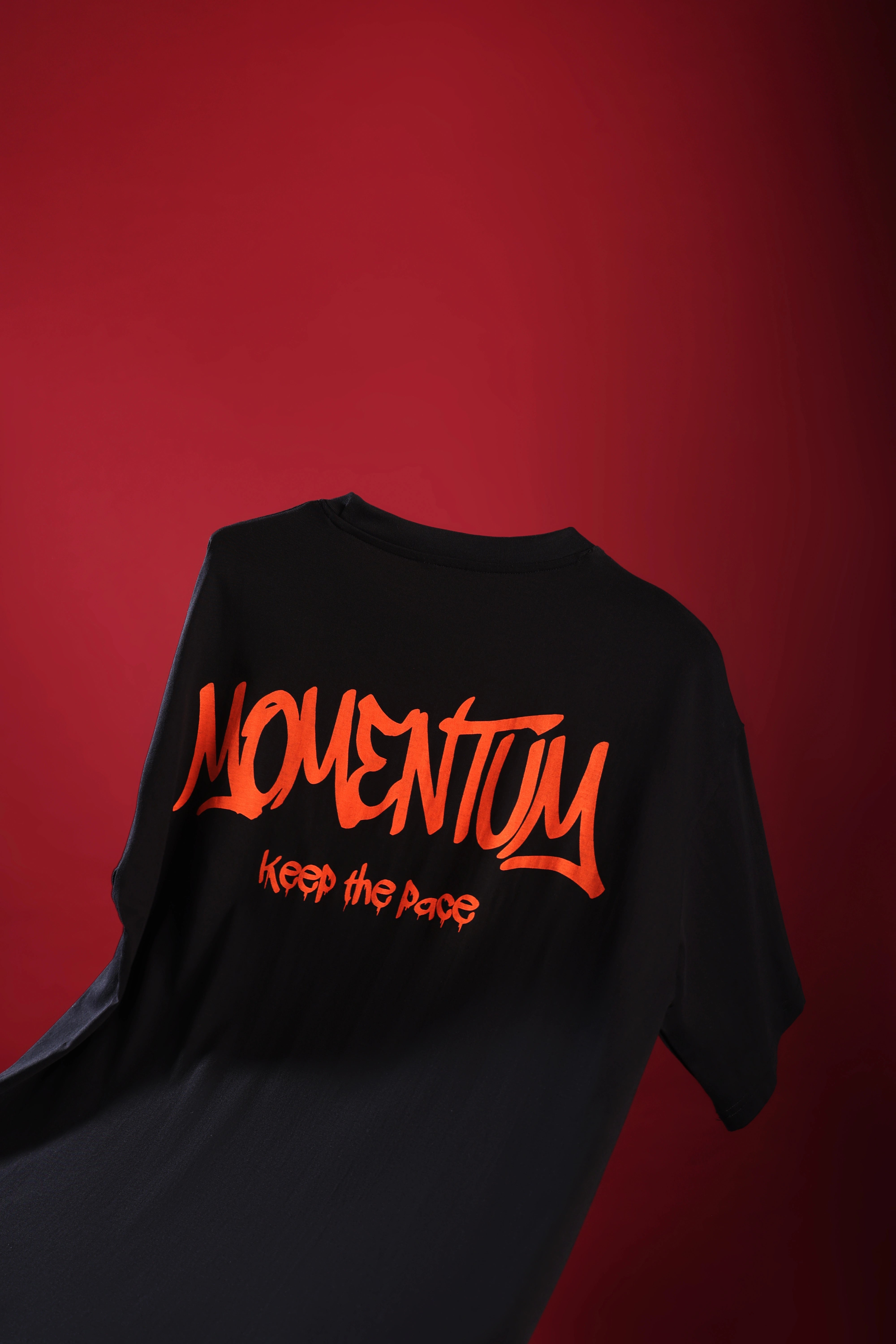 Relaxed Fit Momentum Black T‑Shirt for Men