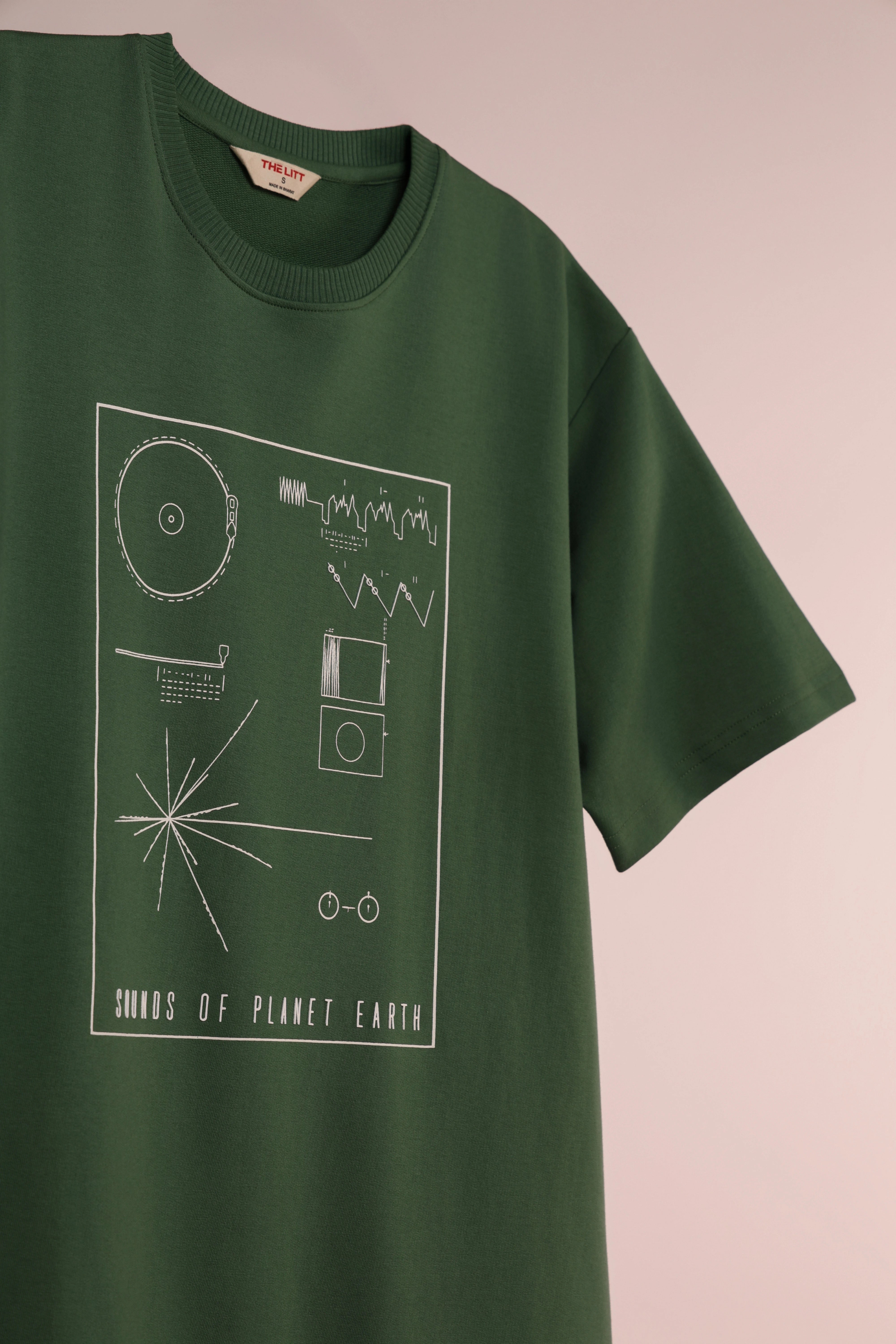 Oversized Green T-Shirt – Sounds of earth
