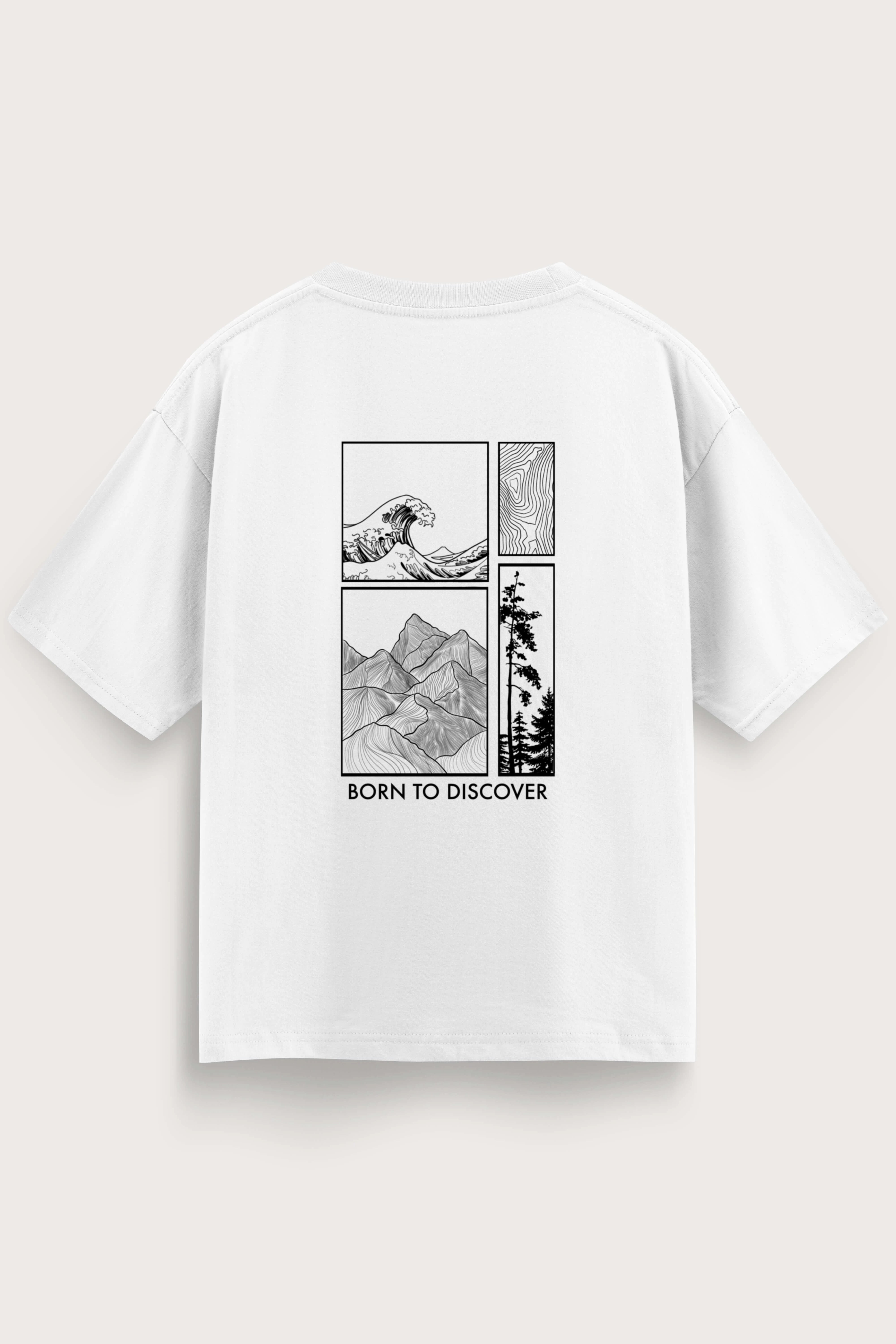 Oversized White T-Shirt – Born to Discover