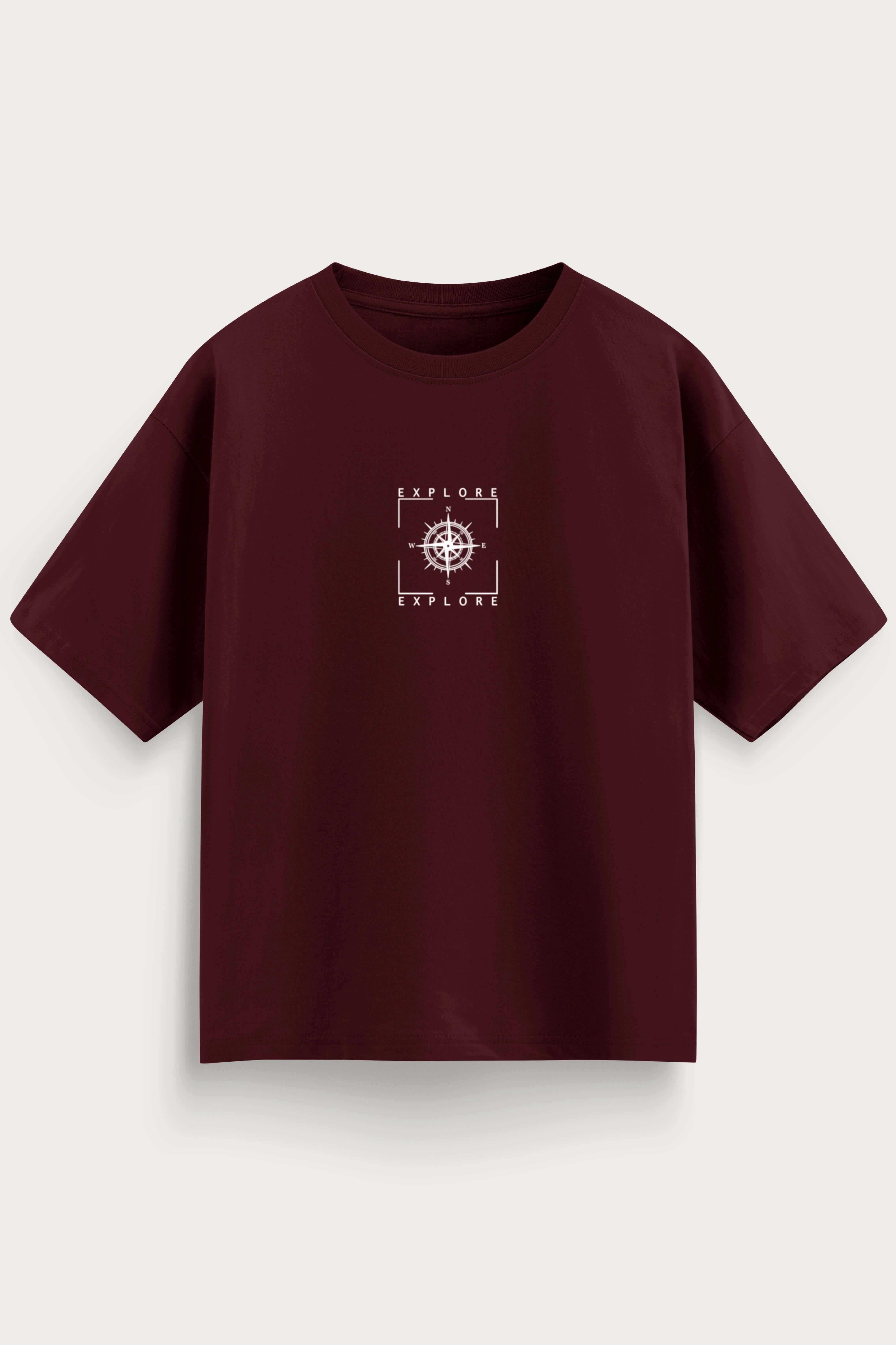 Oversized Wine T-Shirt – Explore