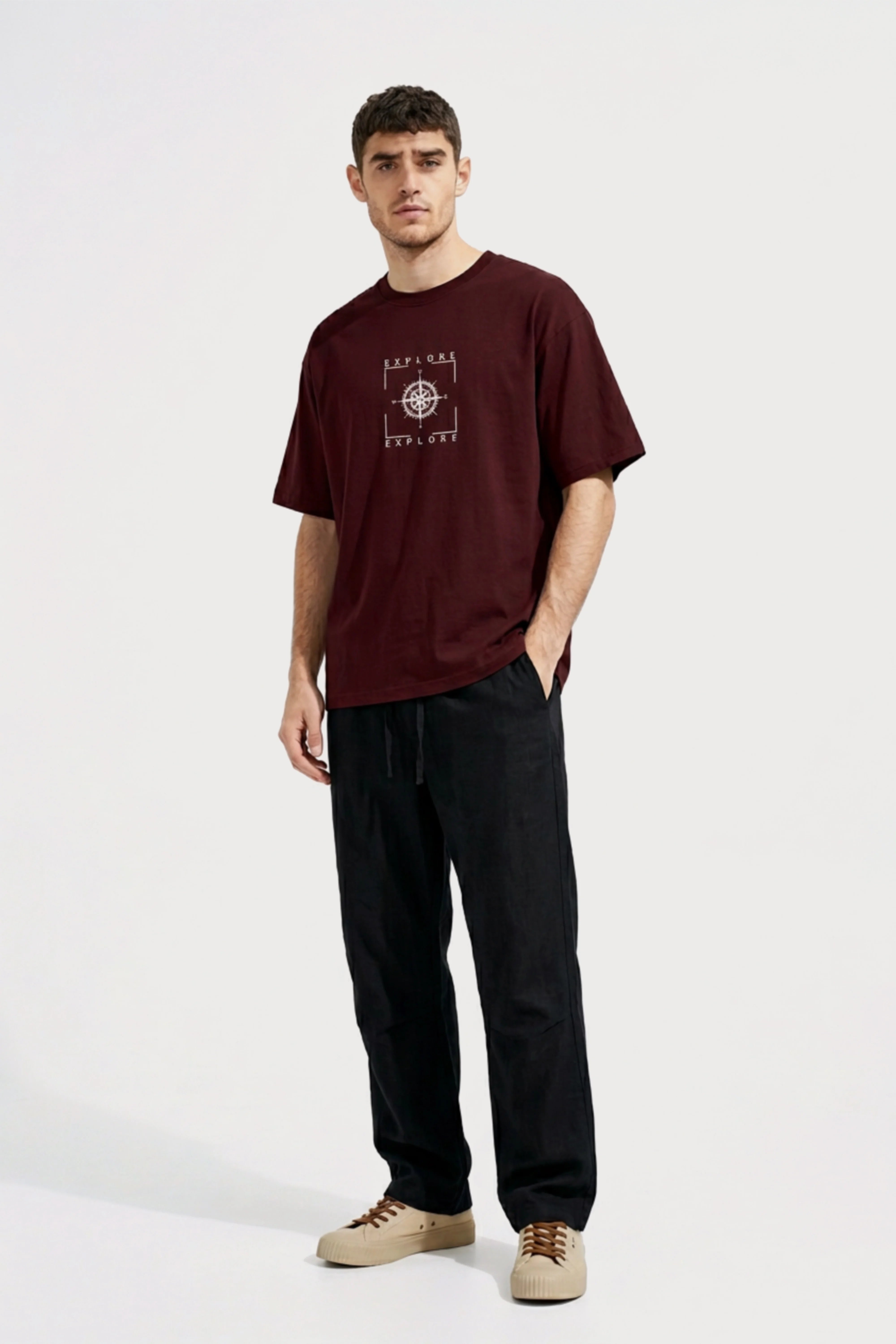 men-oversized-wine-tshirt-Explore-model