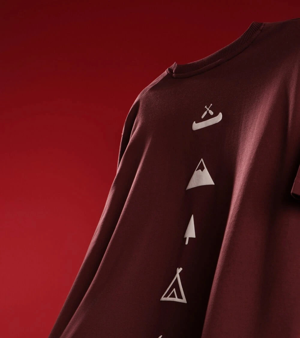 men oversized wine colour t-shirt