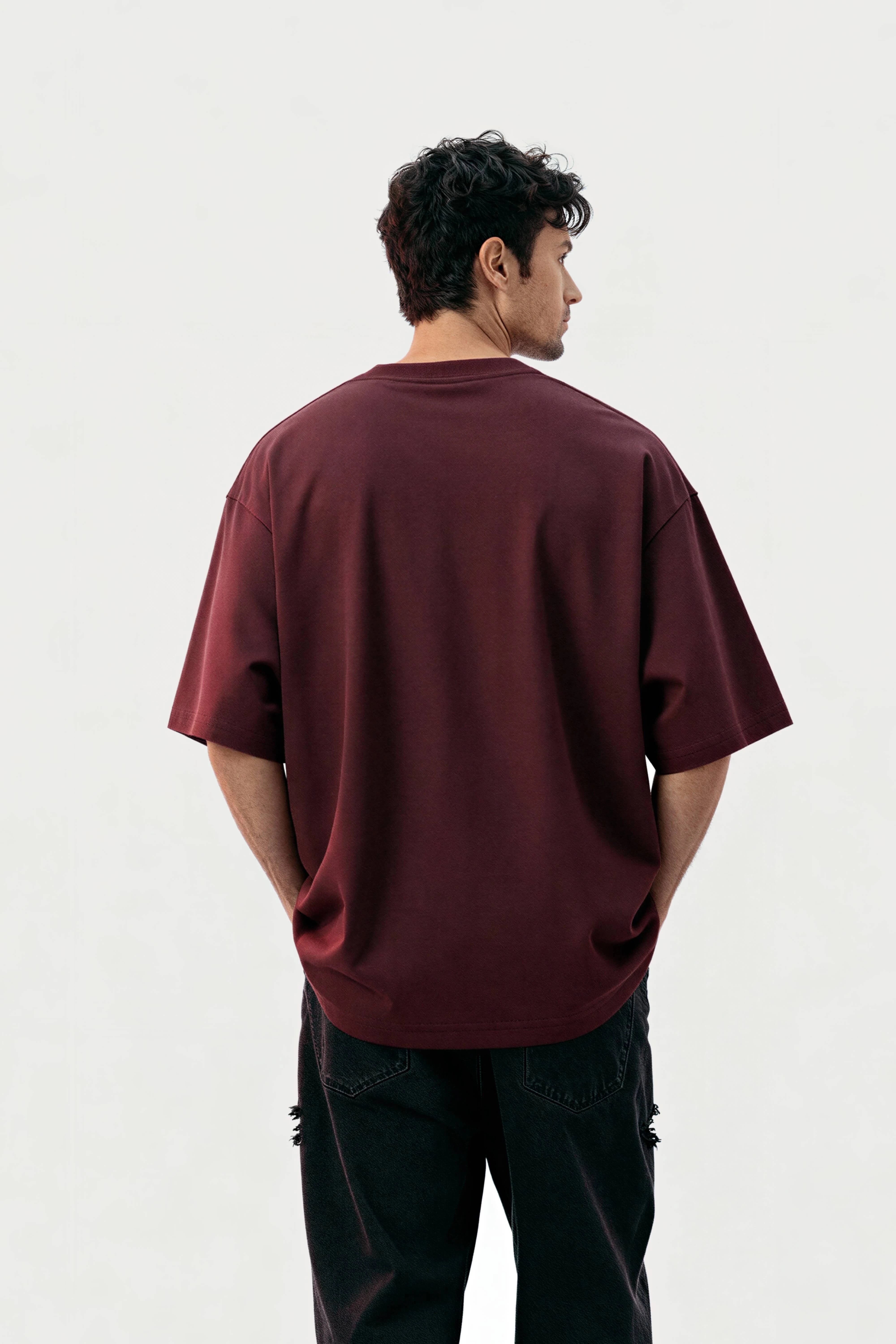 Oversized Wine T-Shirt – Explore