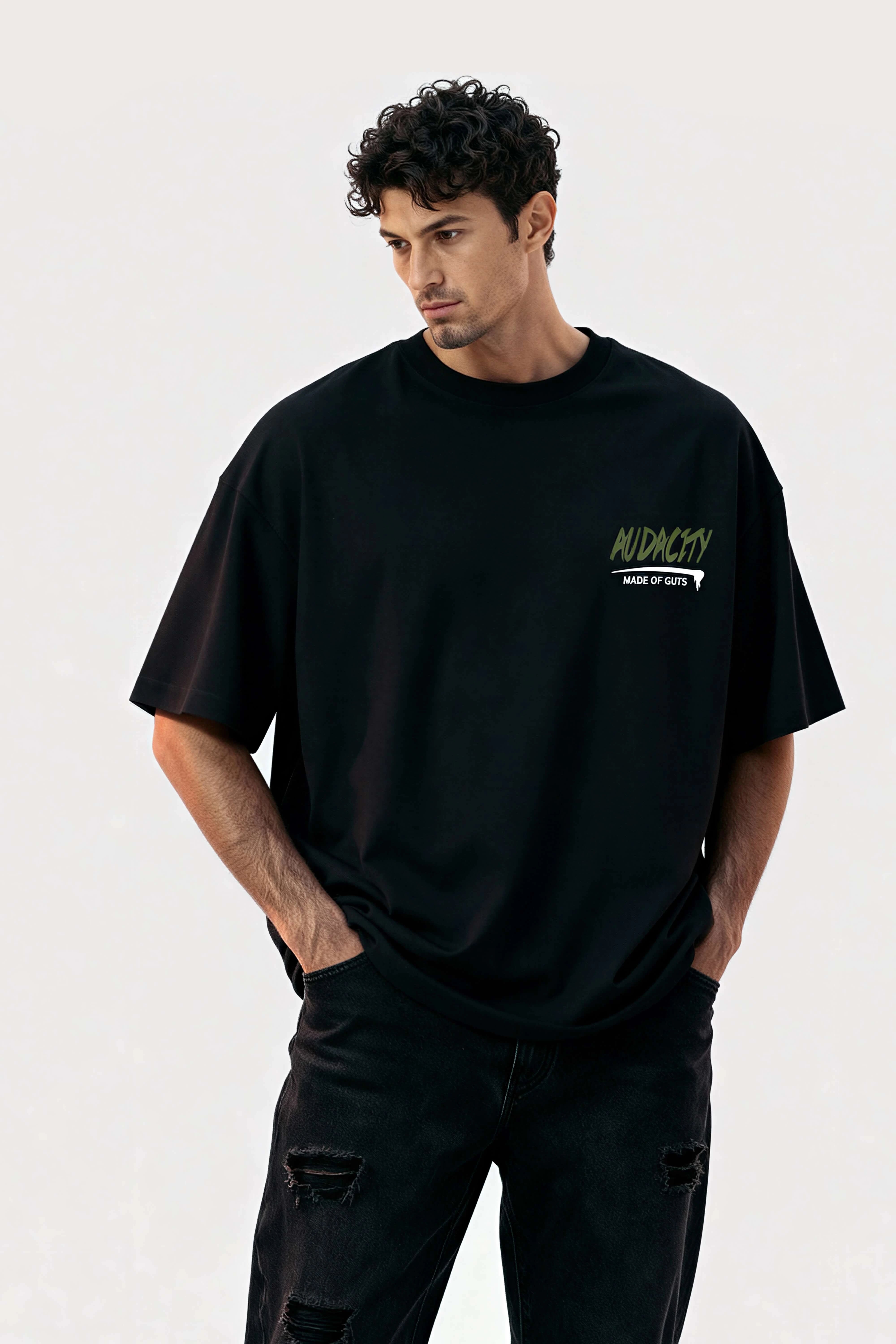 Relaxed fit Black t-shirt – Audacity