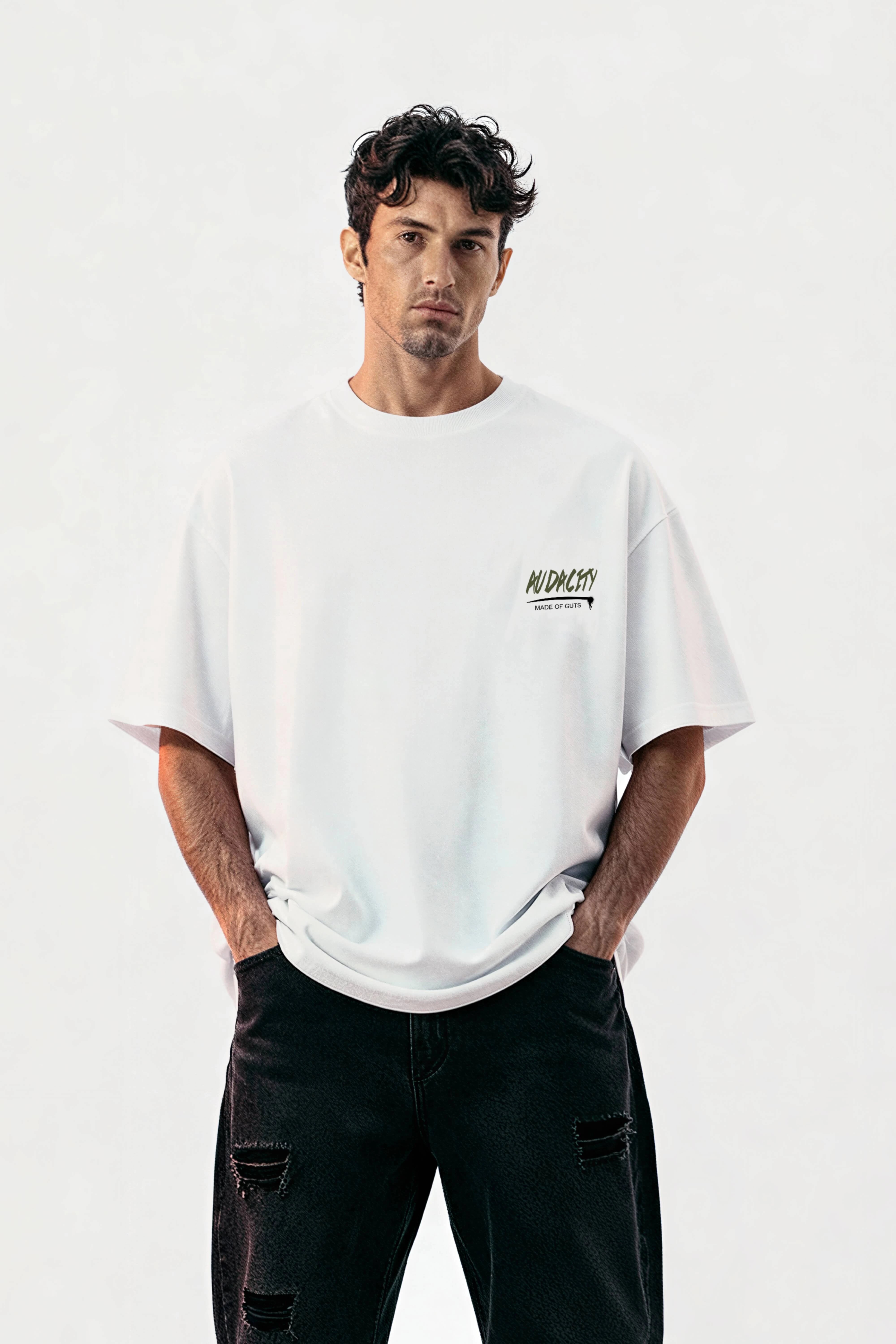 Relaxed Fit Audacity White T-Shirt for Men