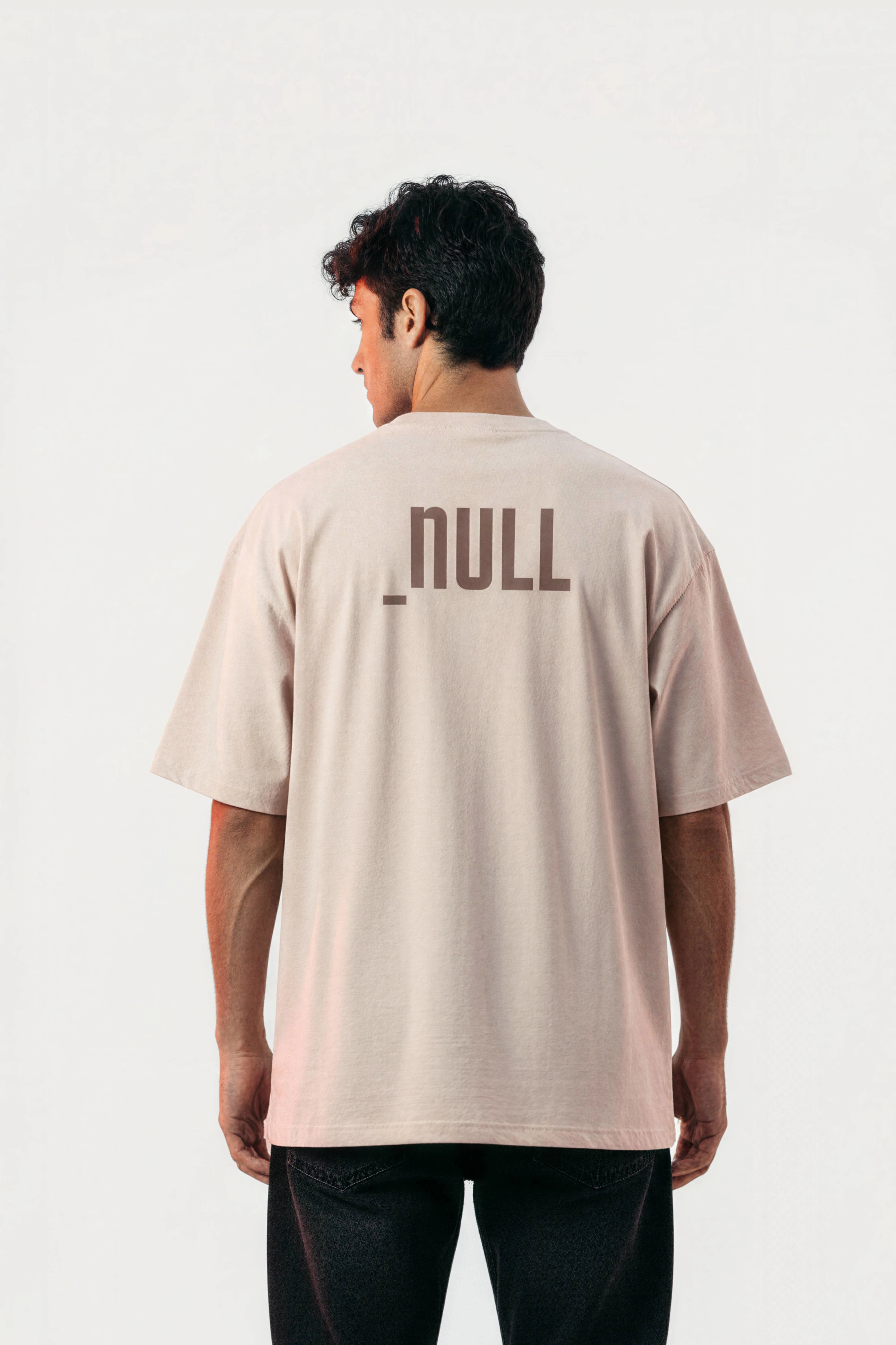 Relaxed fit beige t-shirt – null