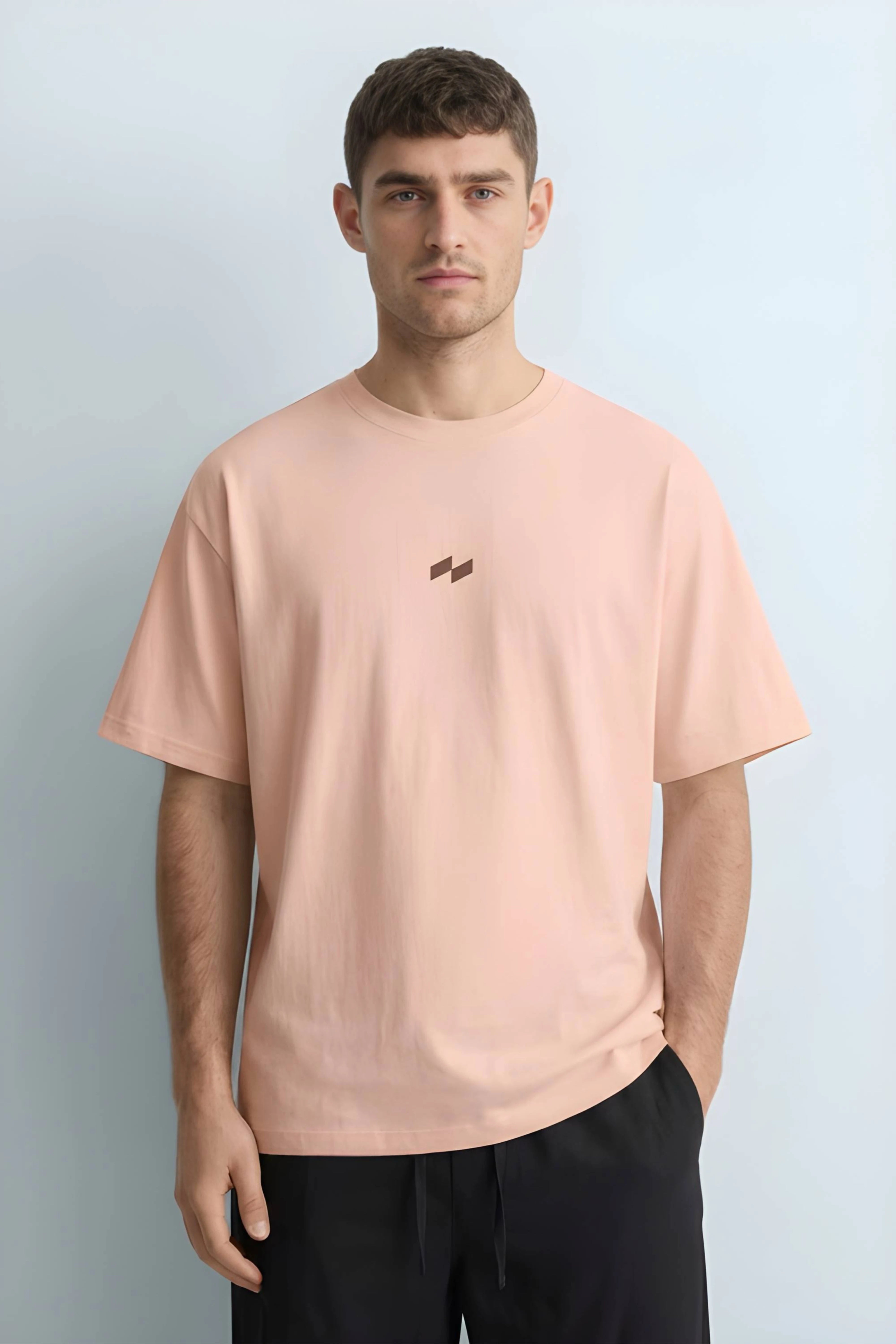 Relaxed Fit Null Beige T-Shirt for Men