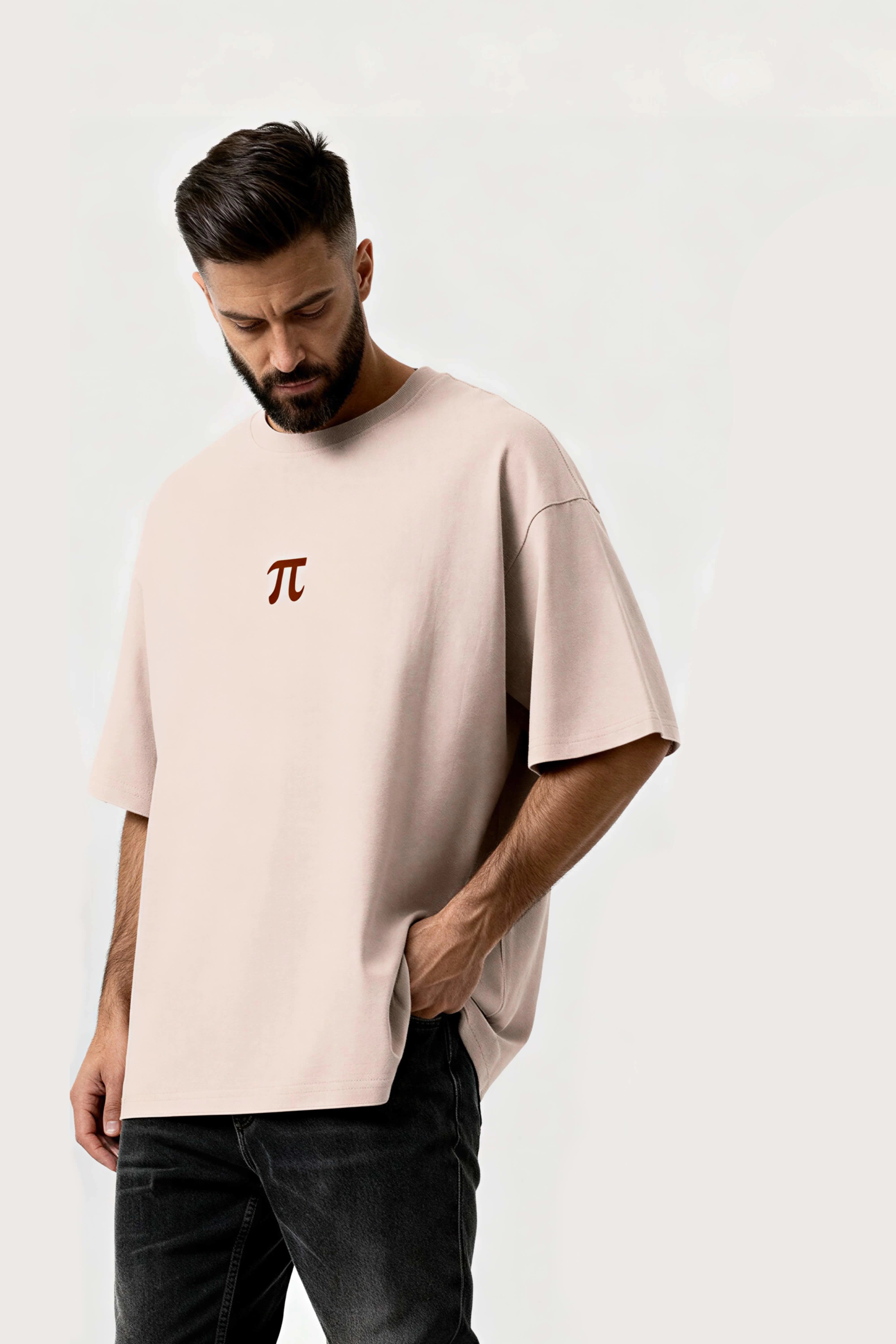 Relaxed fit beige t-shirt – pie