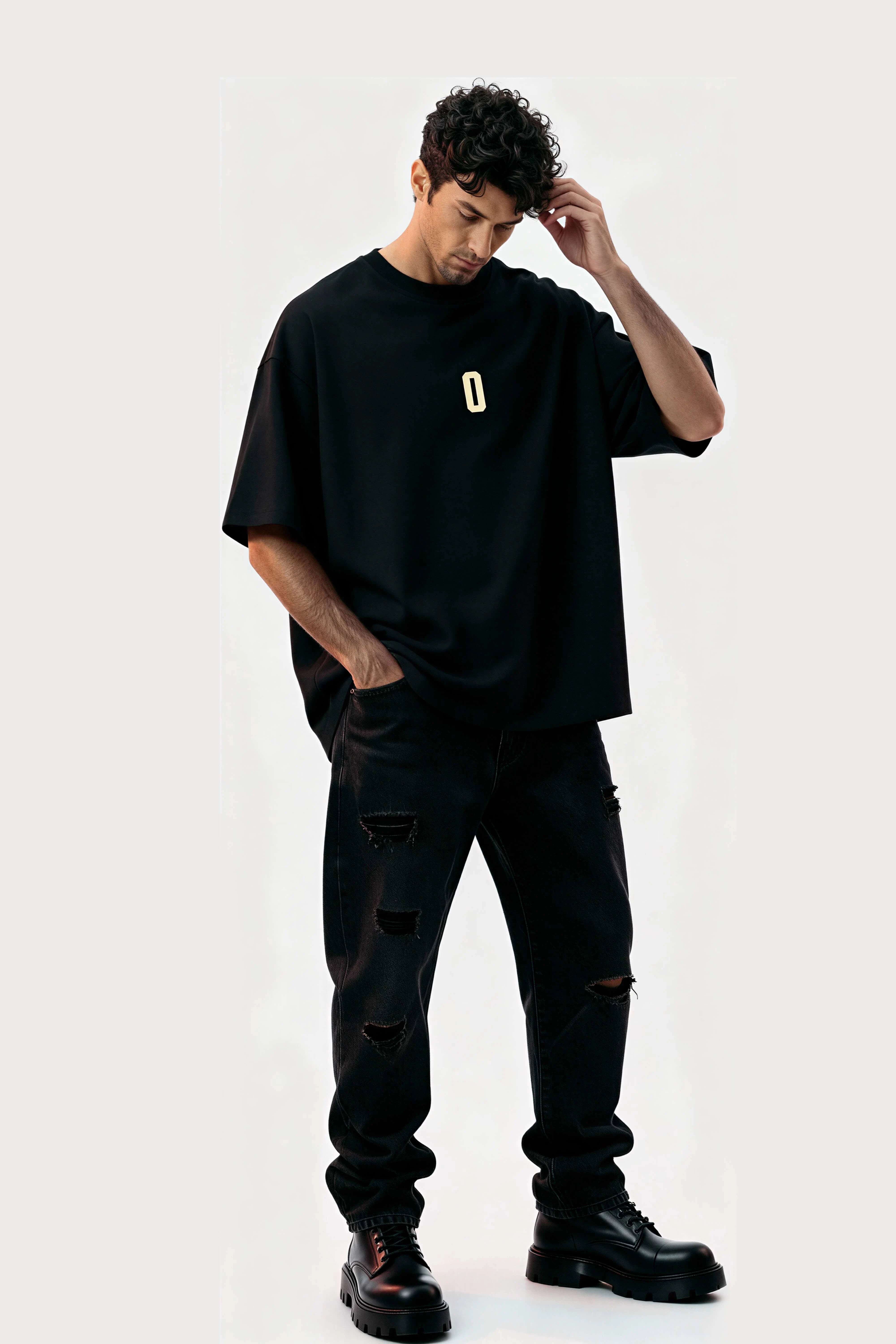 Relaxed fit Black t-shirt – 0