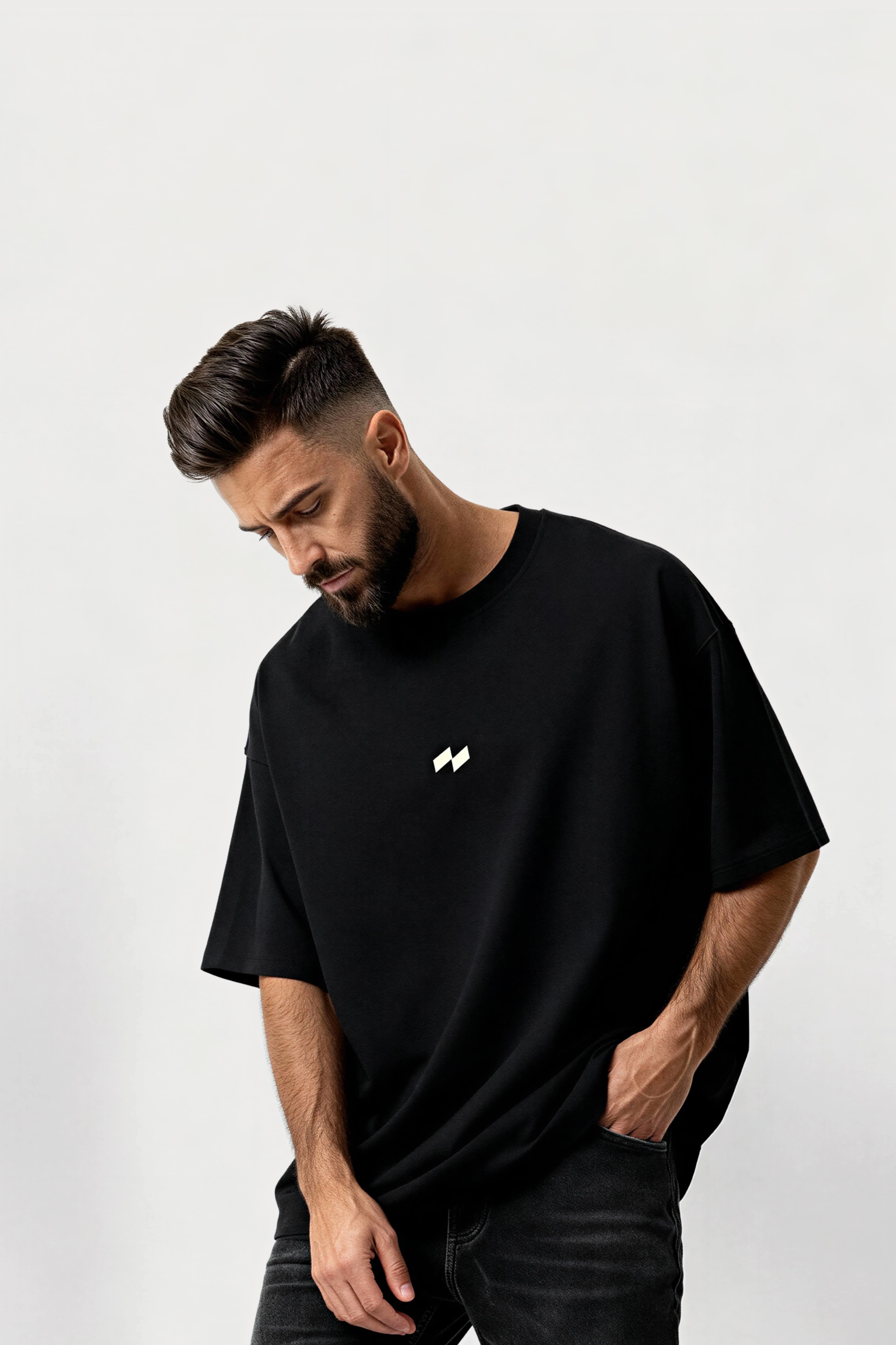 Relaxed fit black t-shirt – null