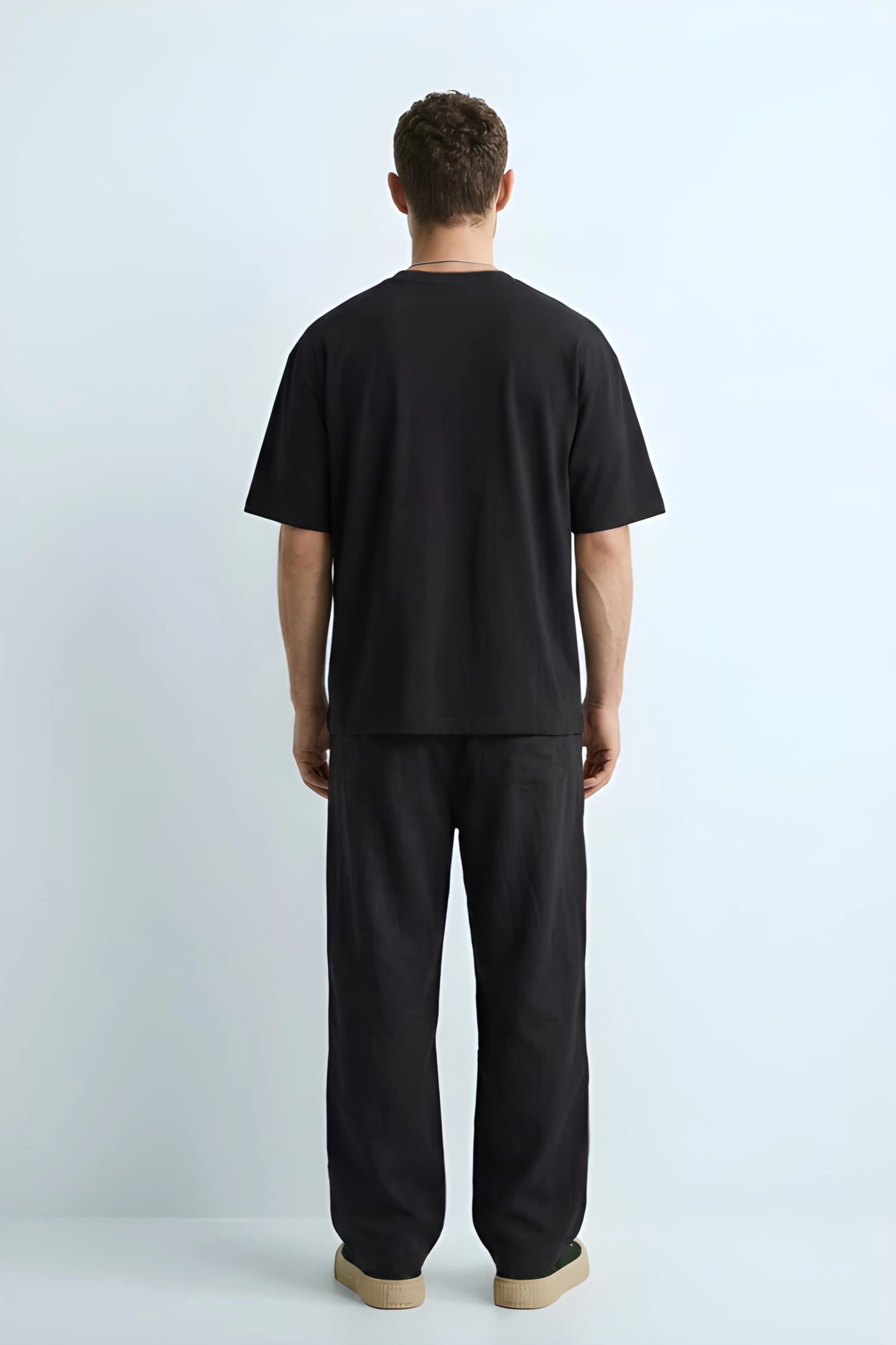 Relaxed Fit Pie Black T‑Shirt for Men