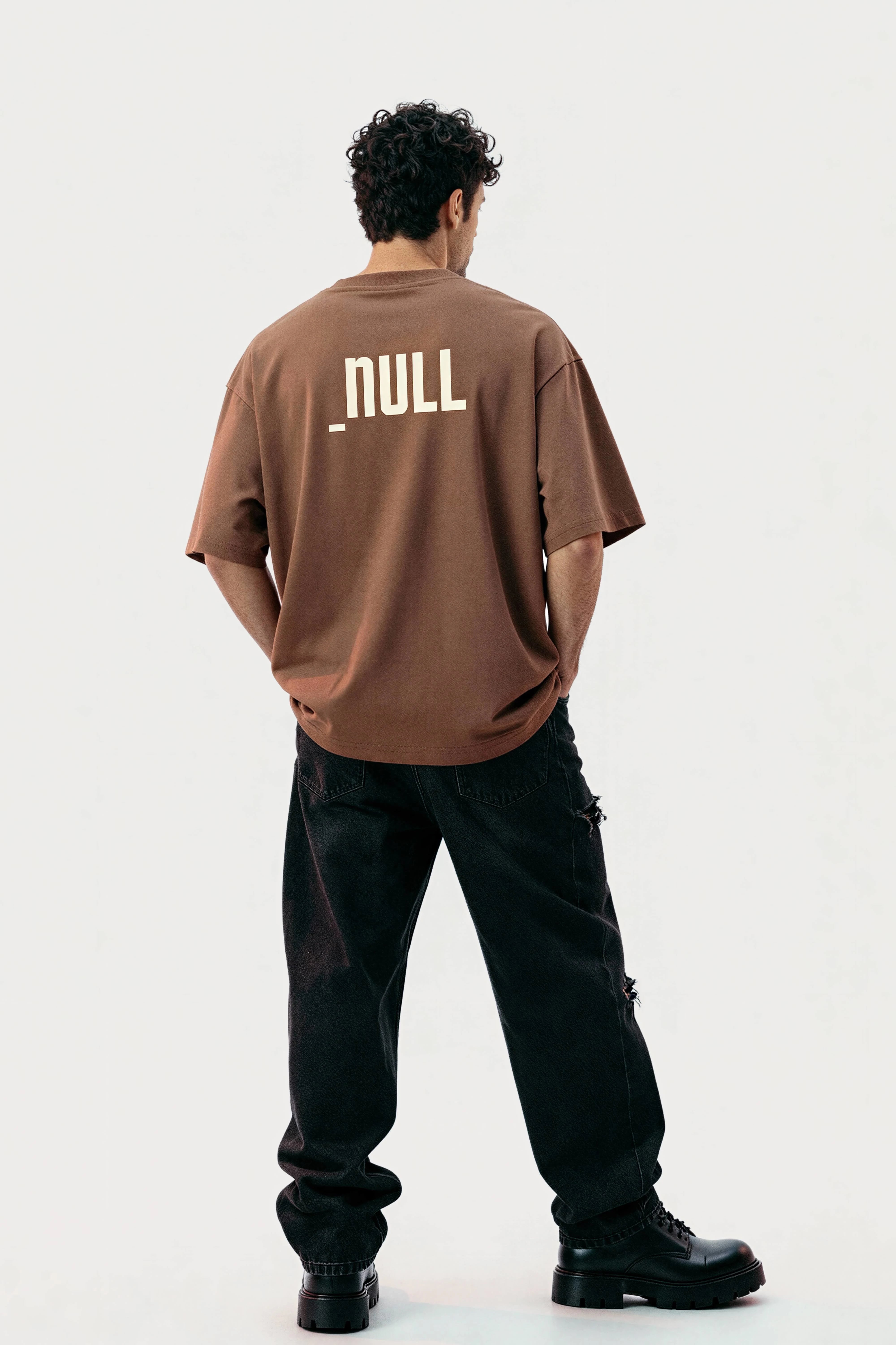 Relaxed fit brown t-shirt – null