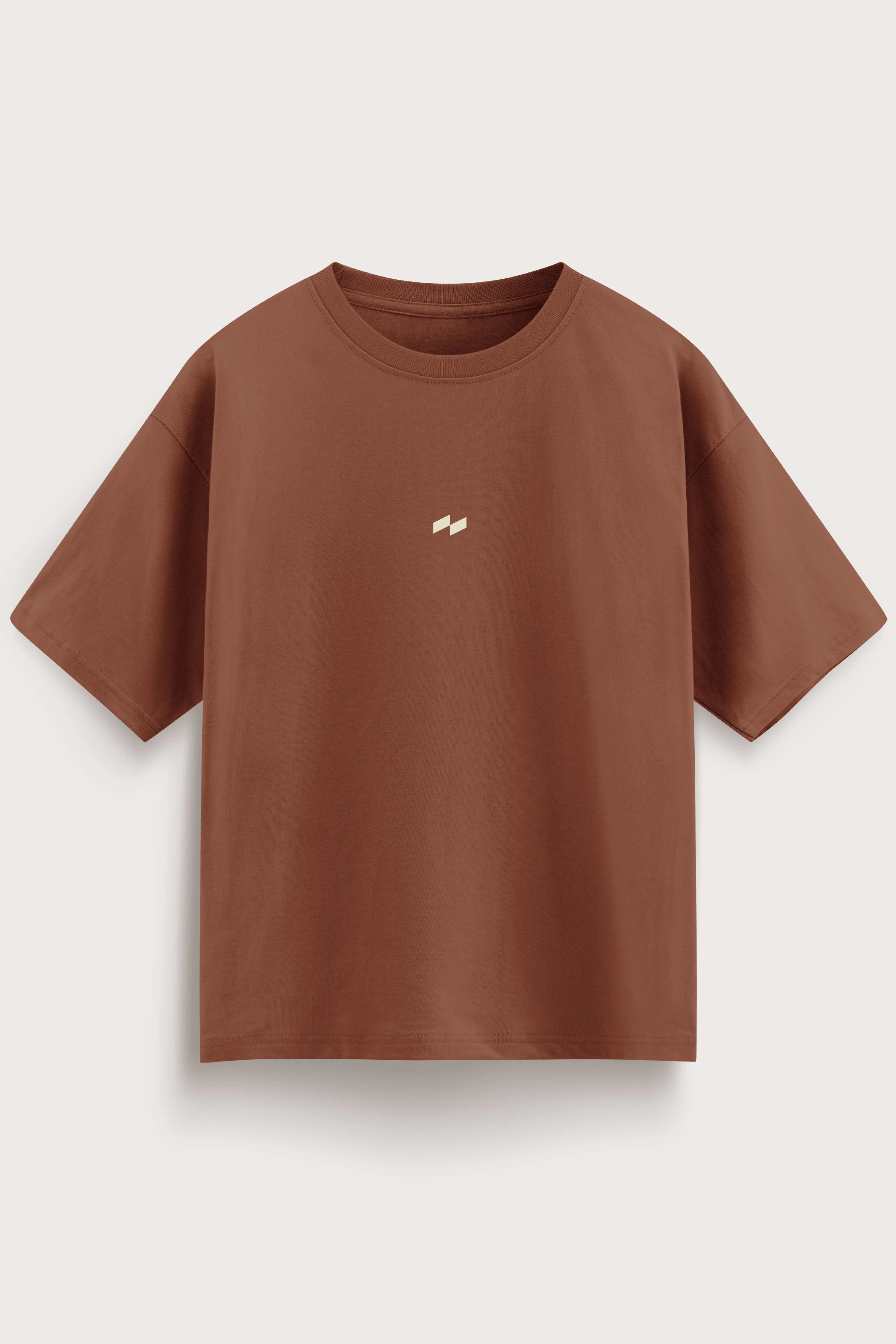 Relaxed fit brown t-shirt – null