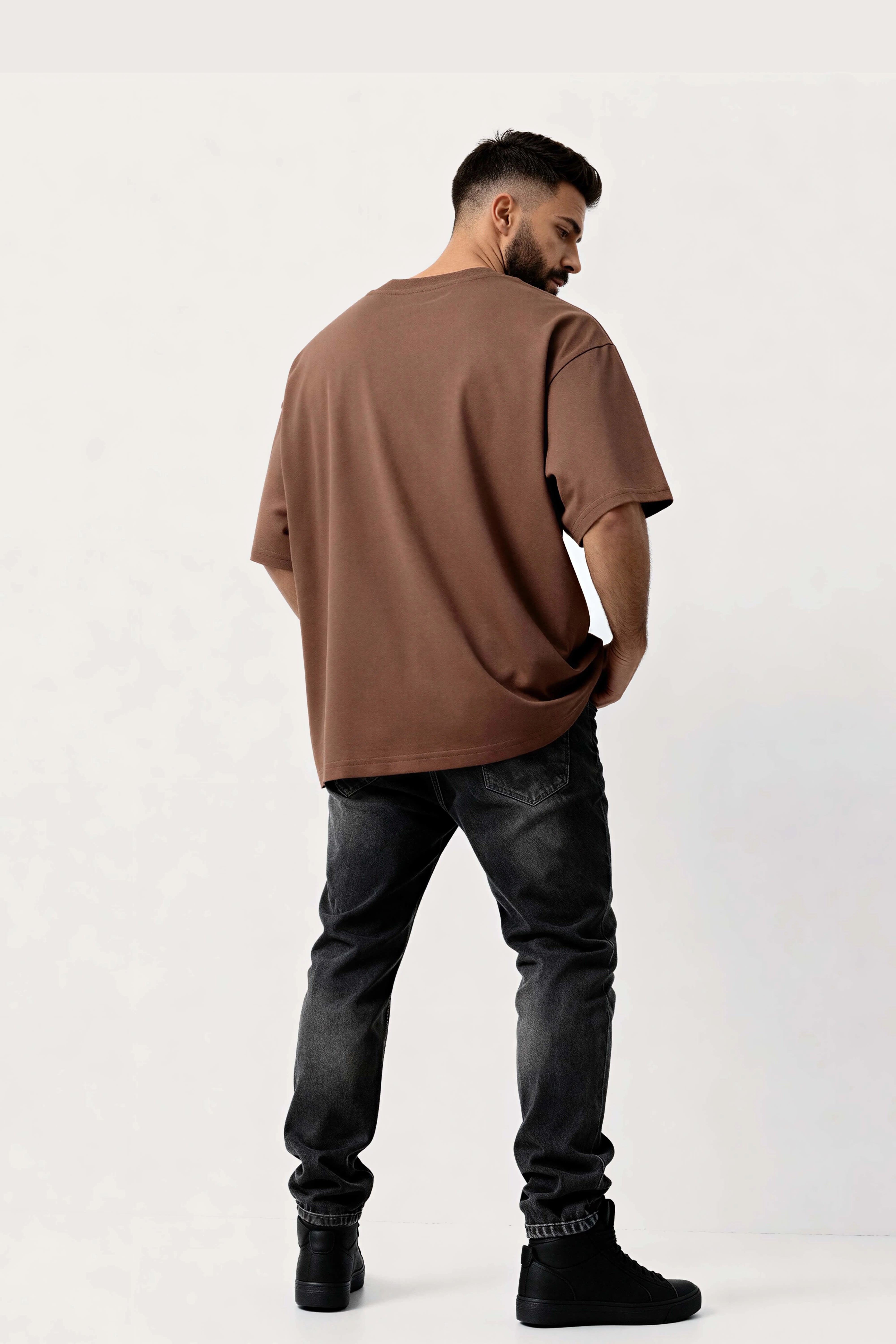 Relaxed fit brown t-shirt – pie