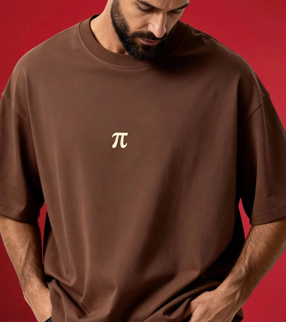 men relaxed fit brown t-shirt pie high definition
