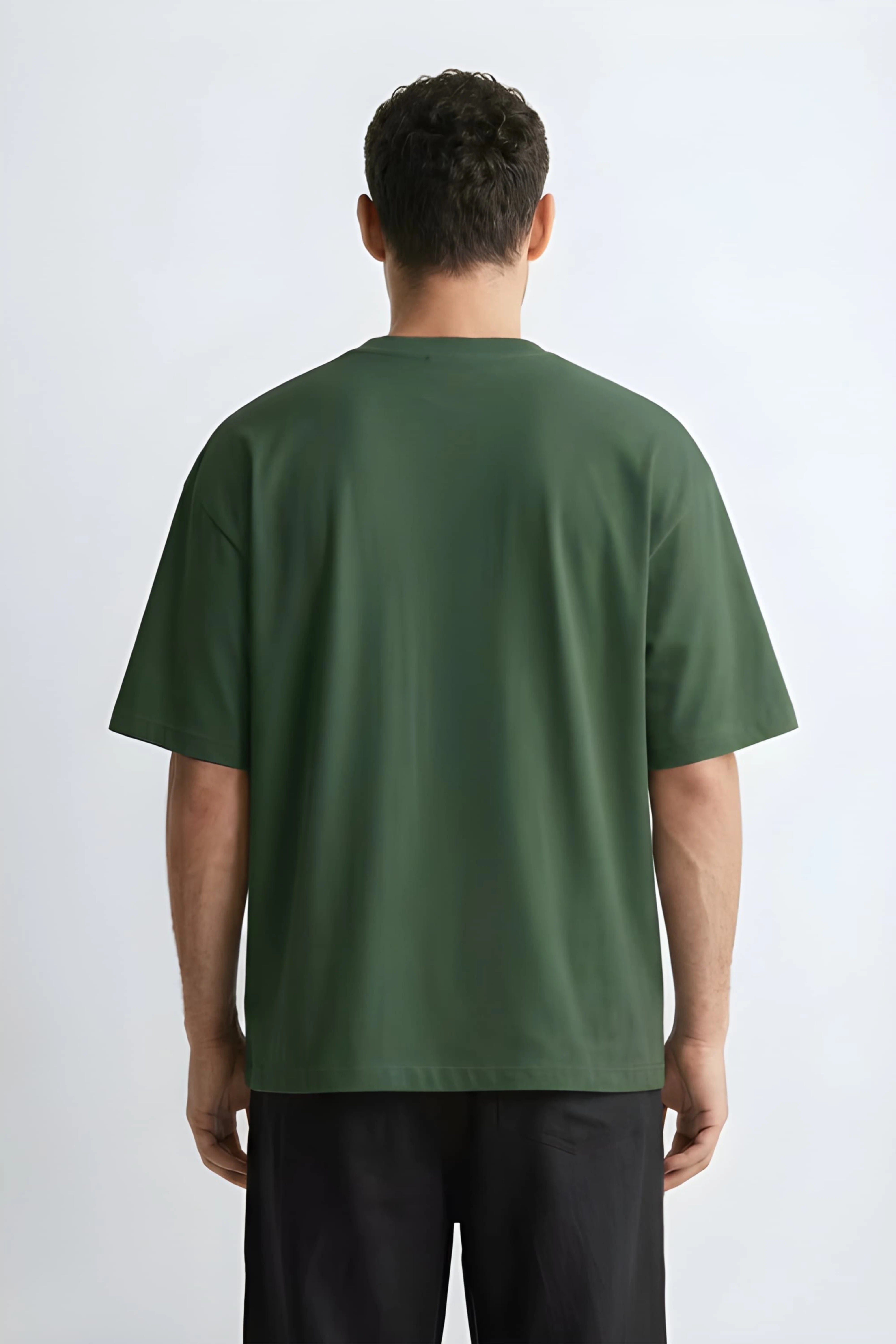 Relaxed Fit 0 Green T‑Shirt for Men