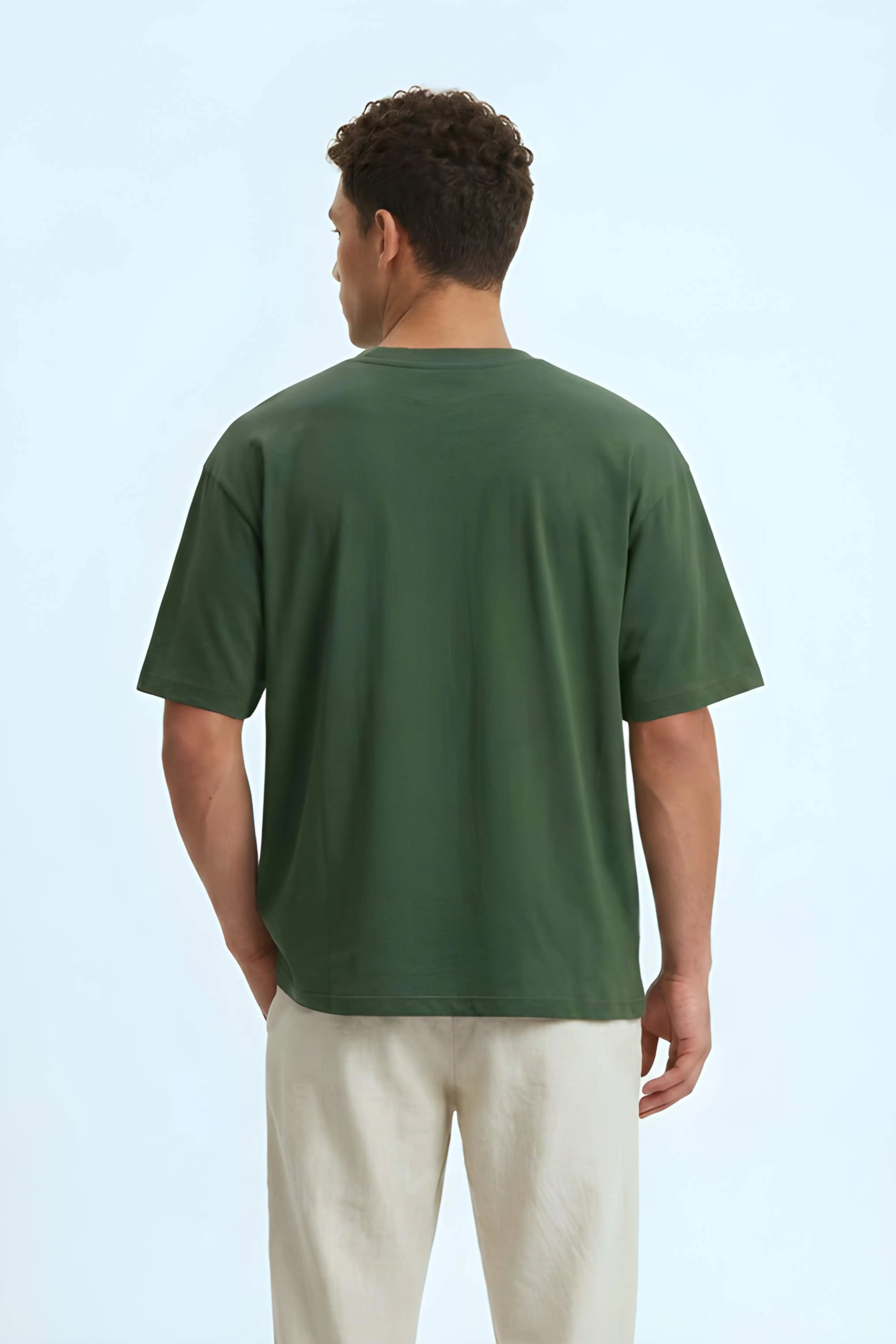 Relaxed Fit Pie Green T‑Shirt for Men