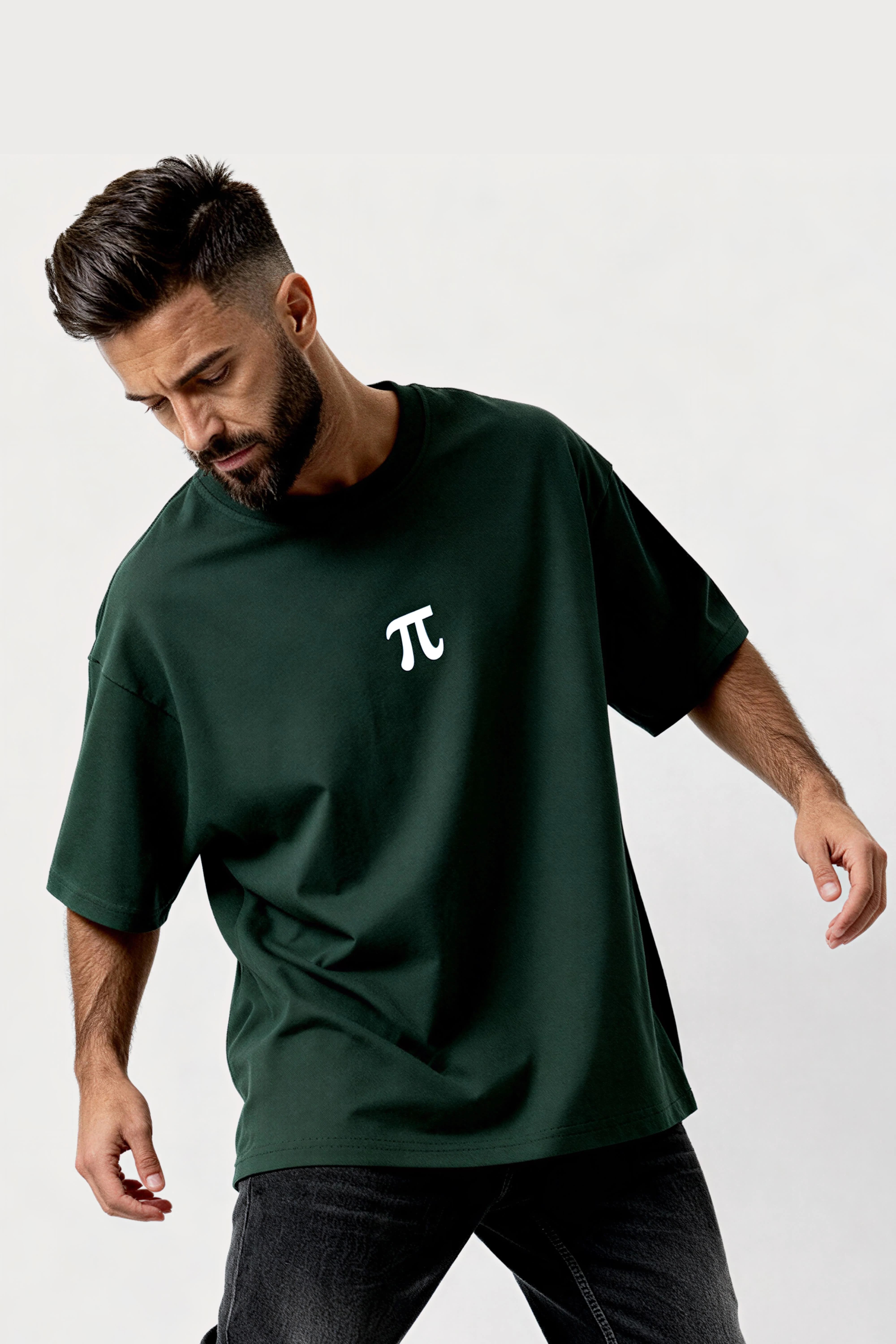 Relaxed fit green t-shirt – pie