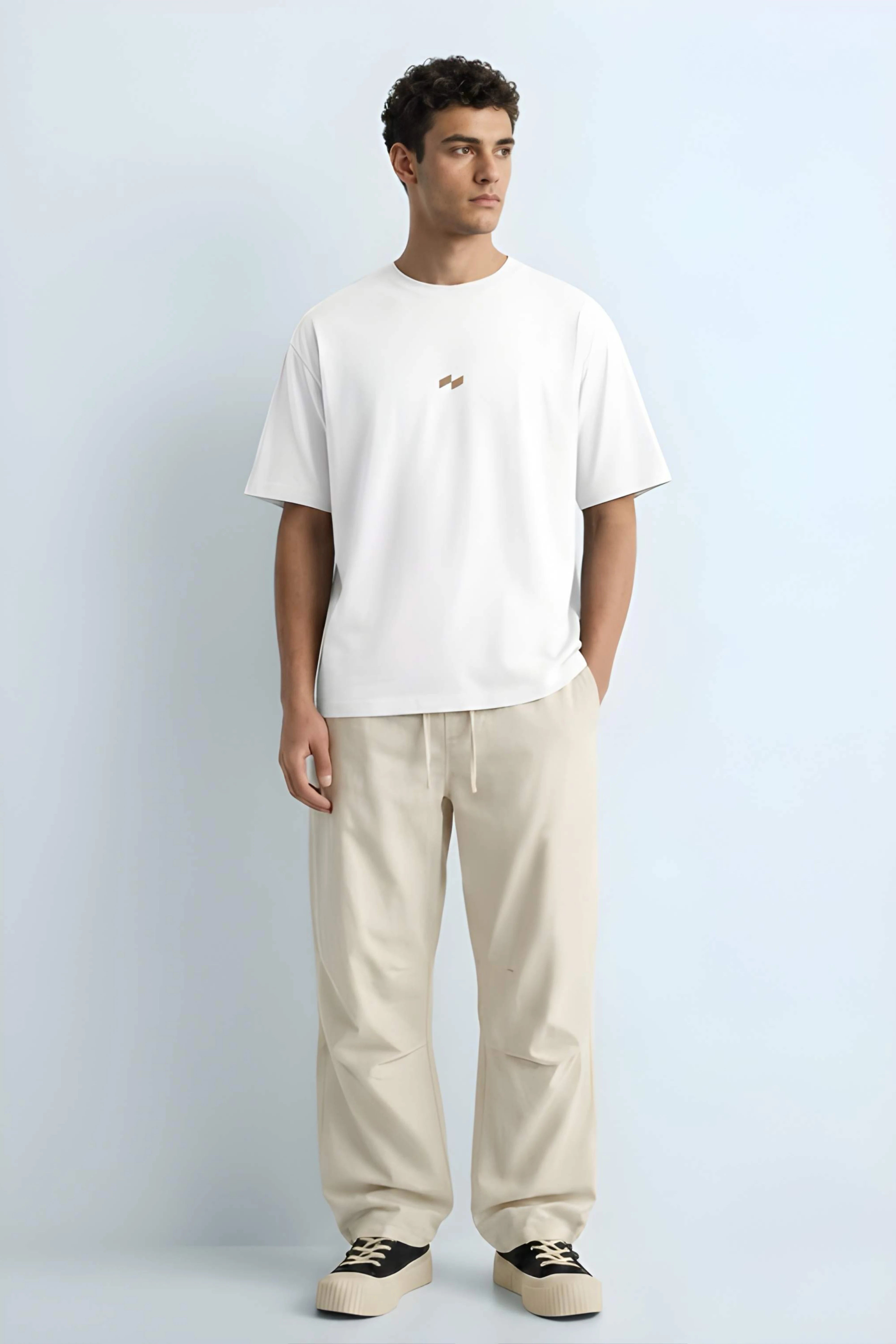 Relaxed Fit Null White T-Shirt for Men