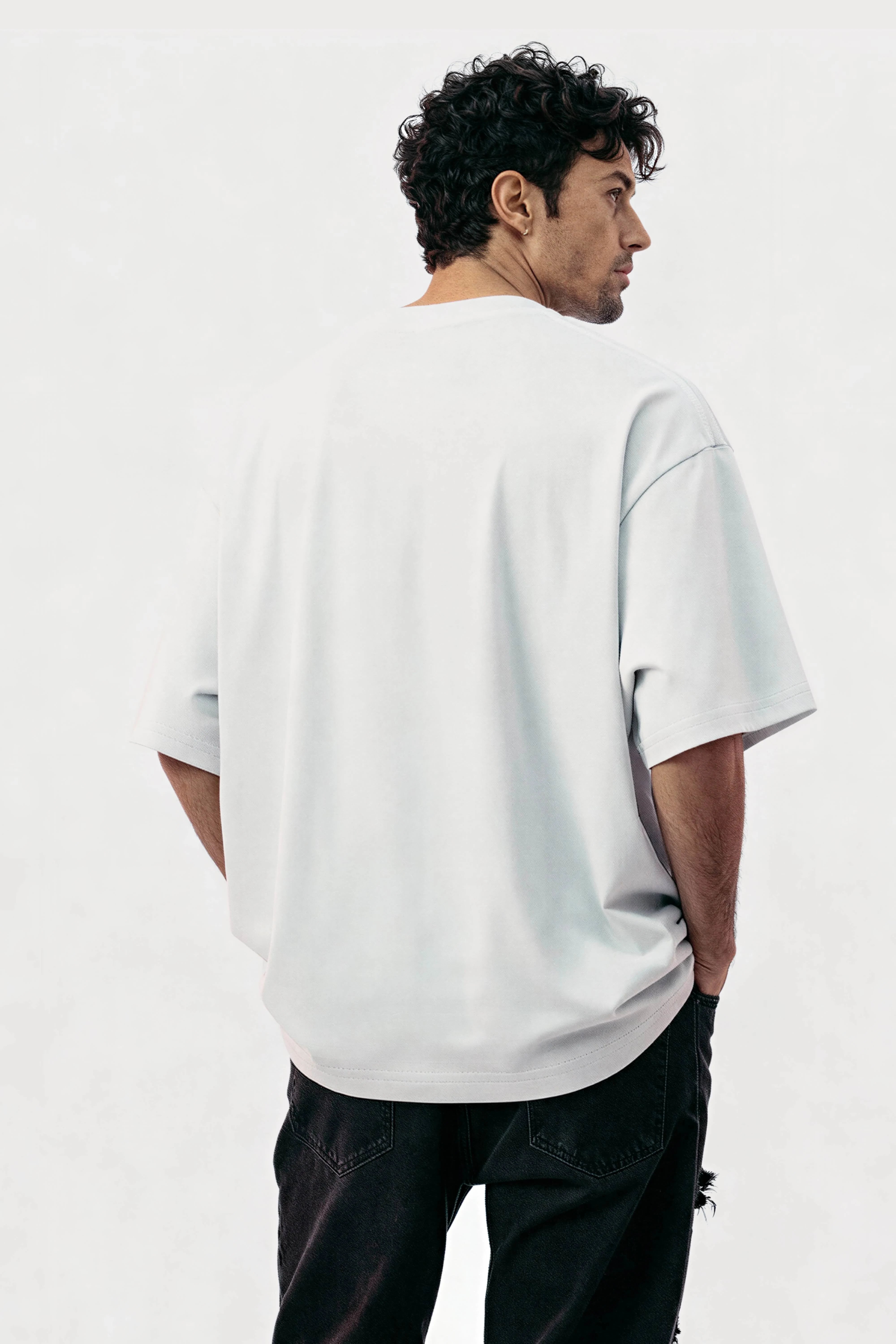 Relaxed fit white t-shirt – pie