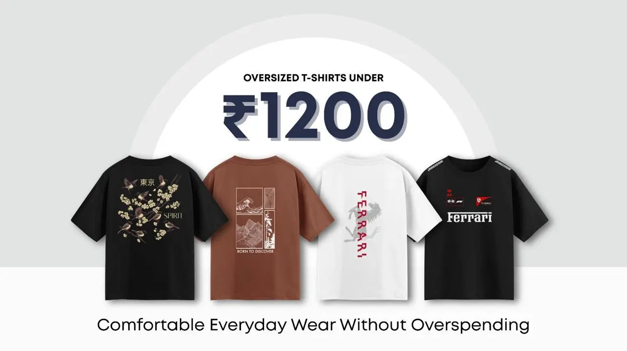 Oversized T-Shirts Under ₹1200: Premium wear Streetwear for Everyday Style