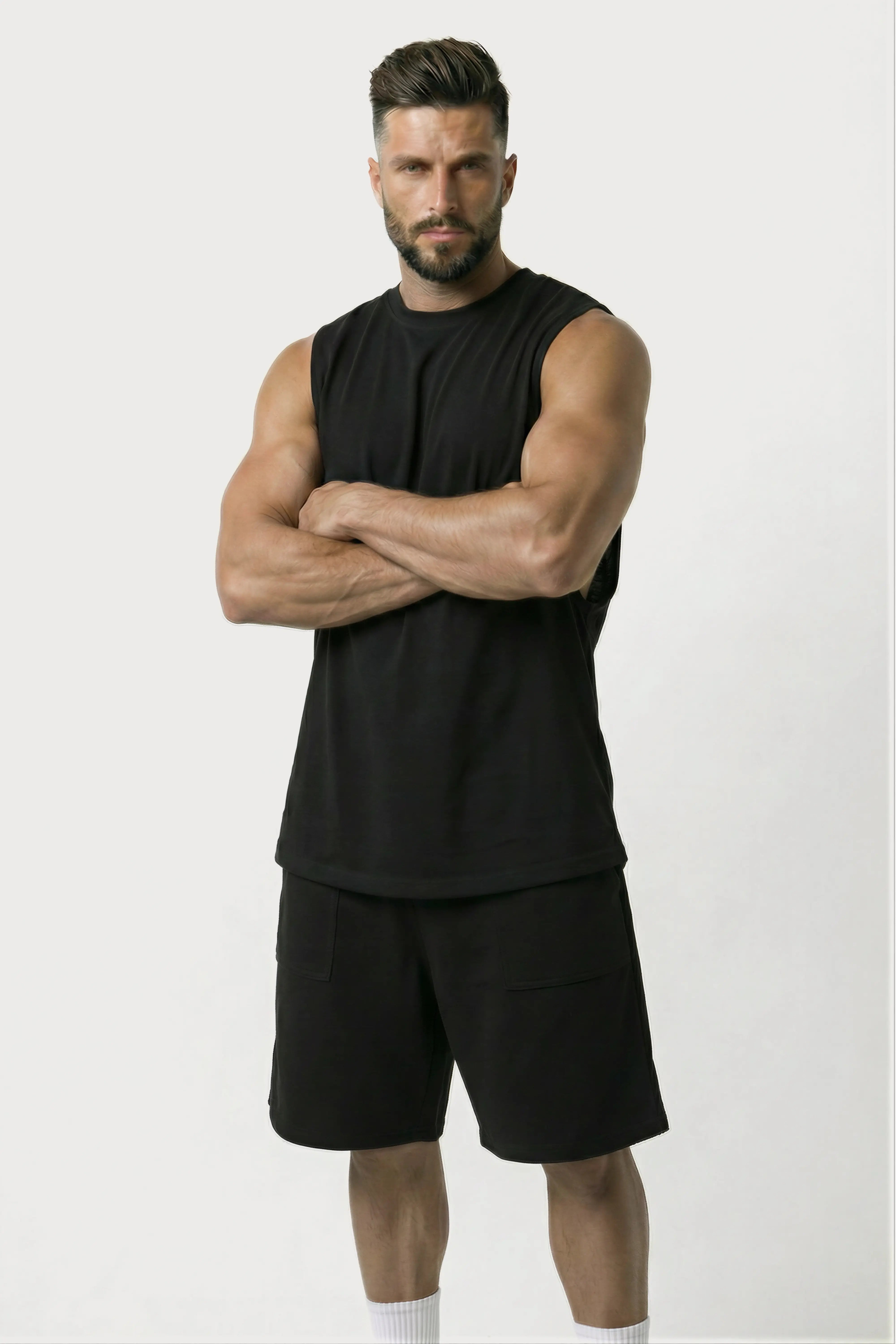 Men’s Black loosefit bamboo cotton co-ord set