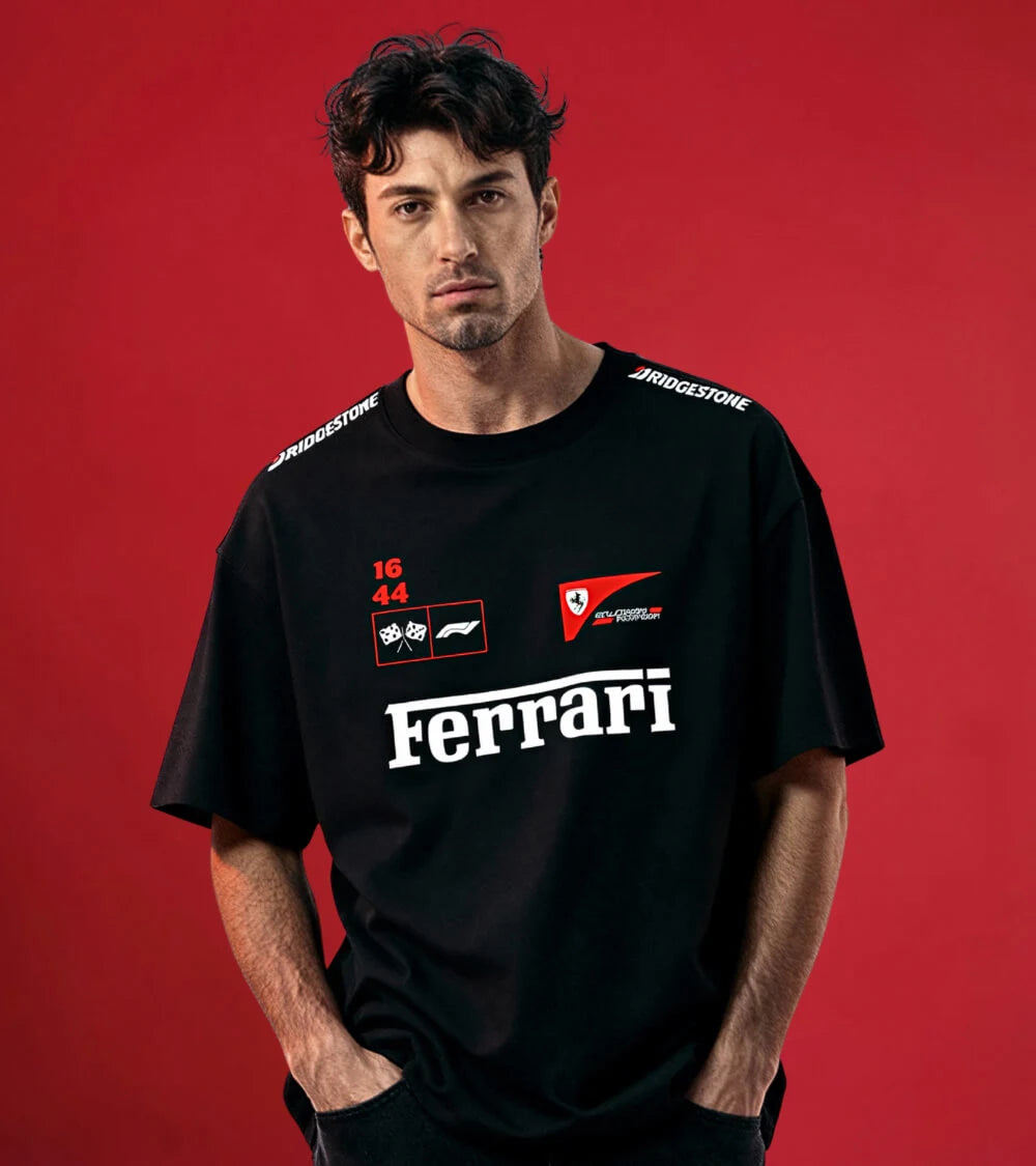 Ferrari men oversized black t-shirt