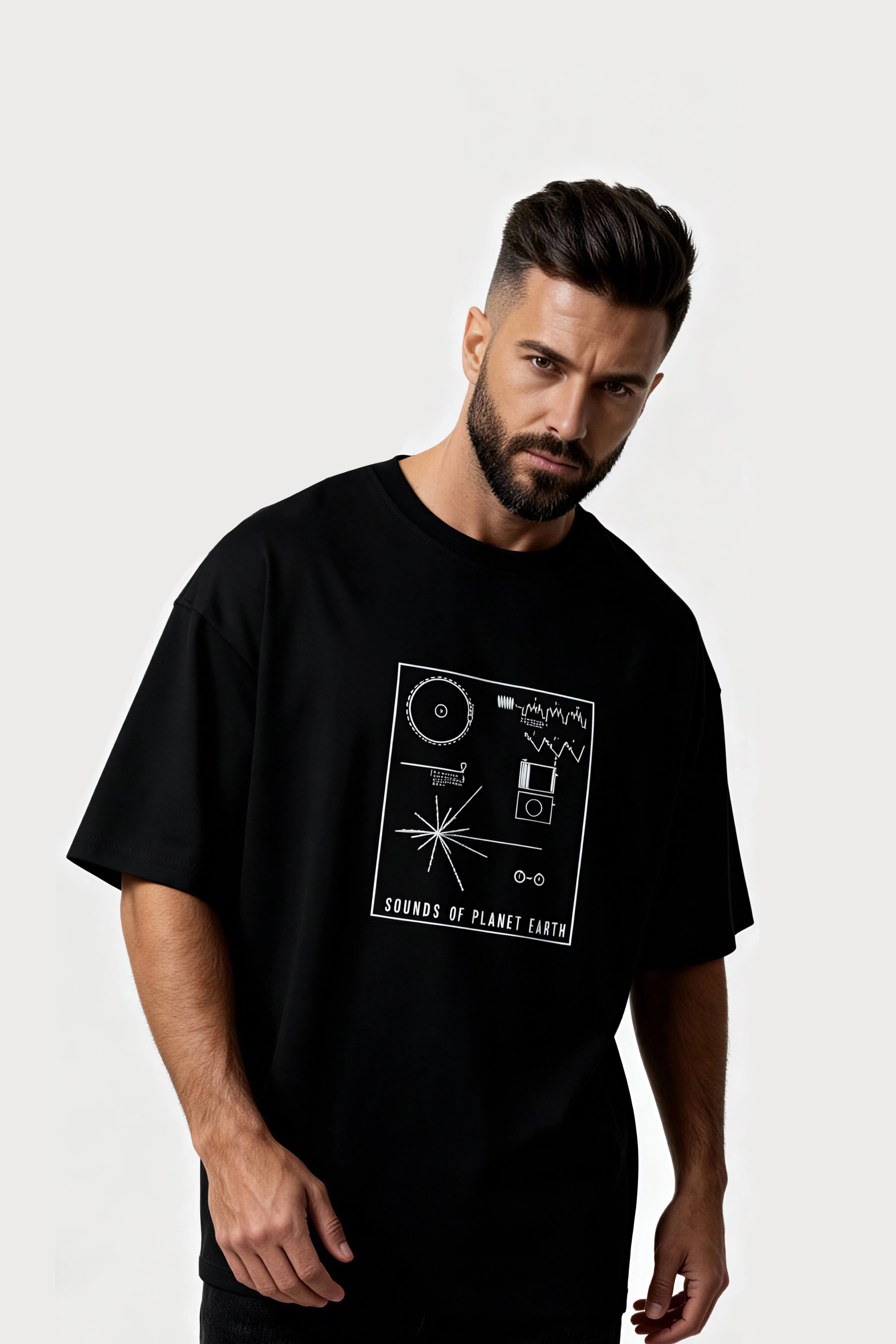 Men oversized black tshirt SOPE logo