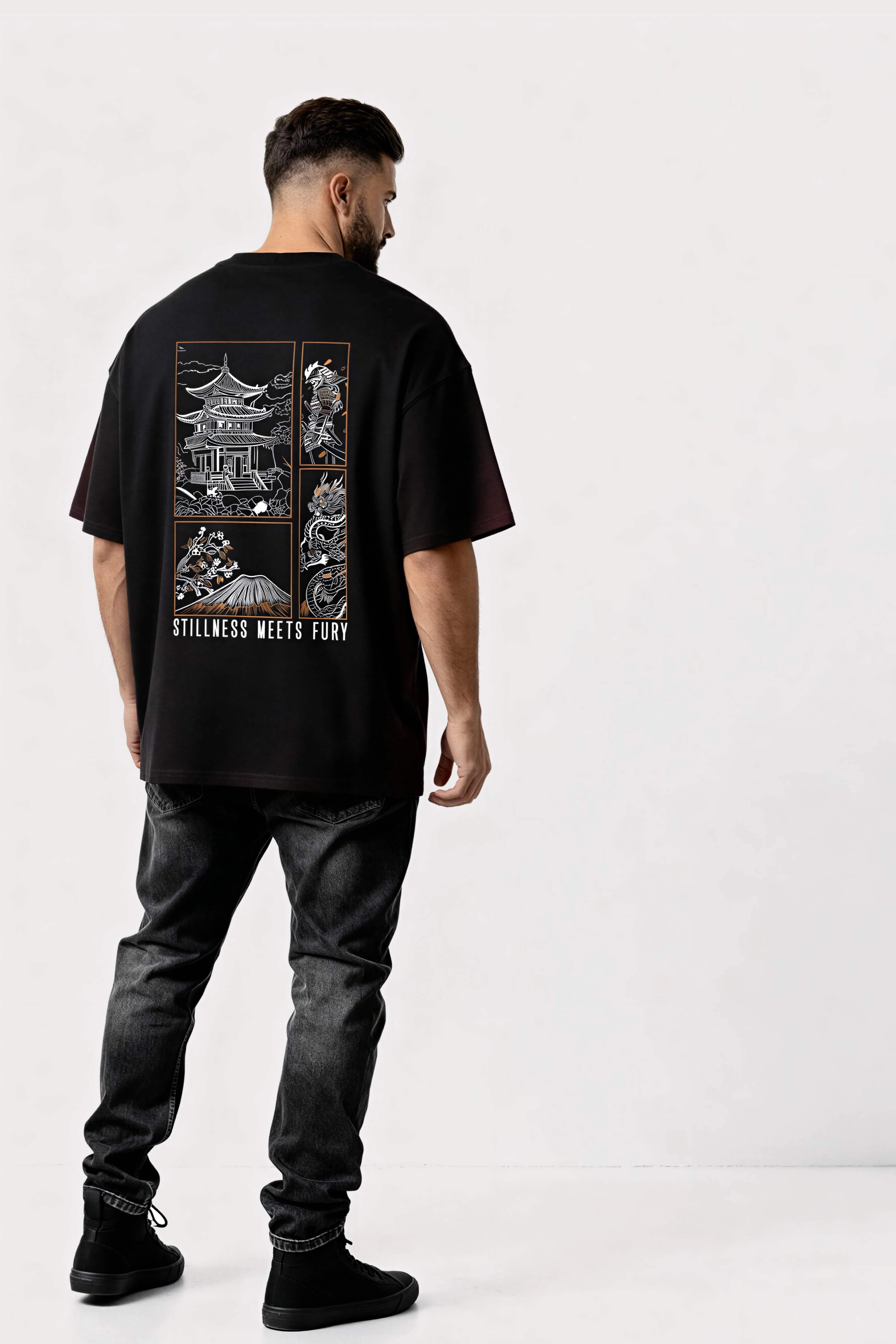 Oversized Black T-Shirt – fury