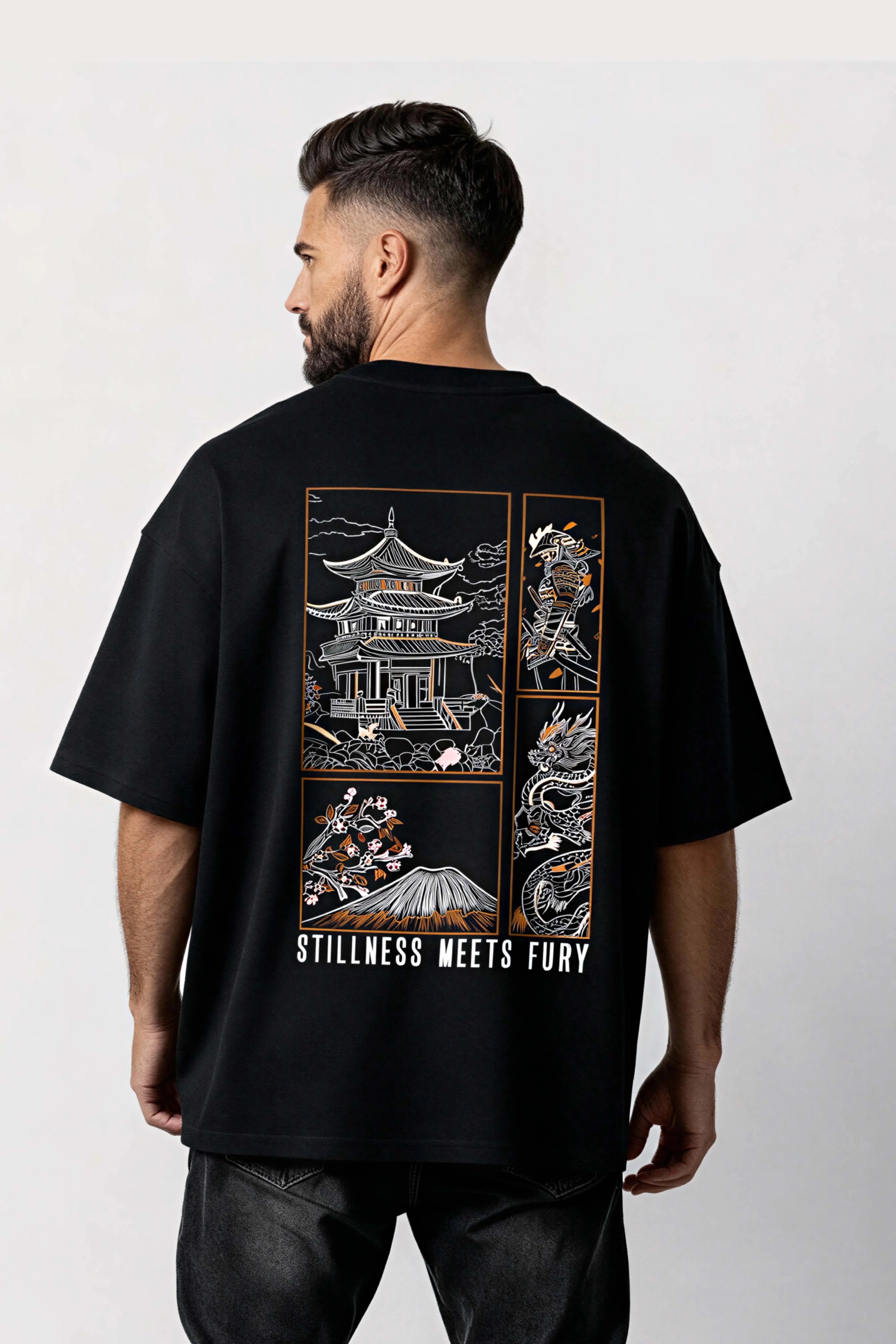 Oversized Black T-Shirt – fury