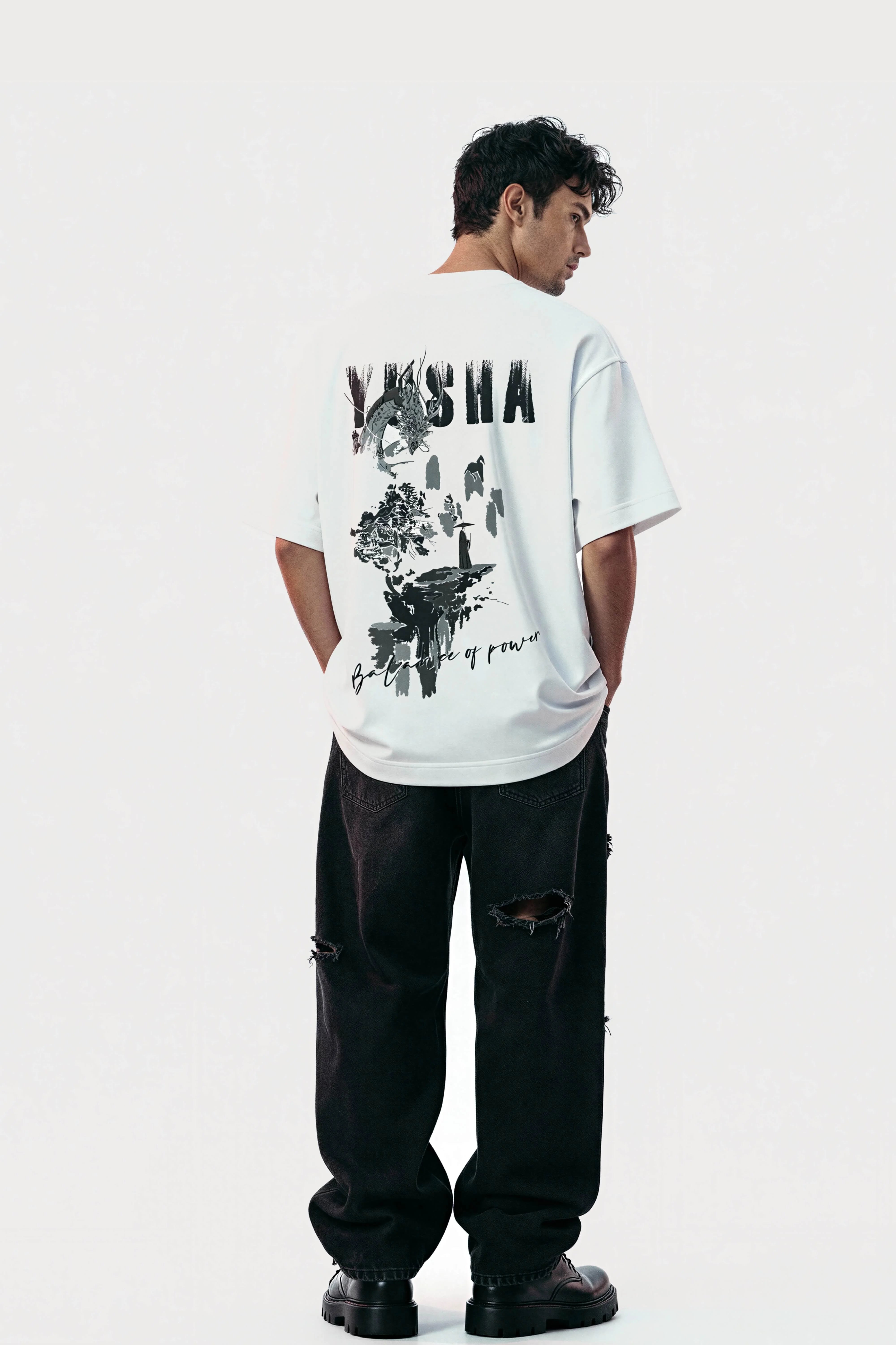 Oversized White T-Shirt – Yusha