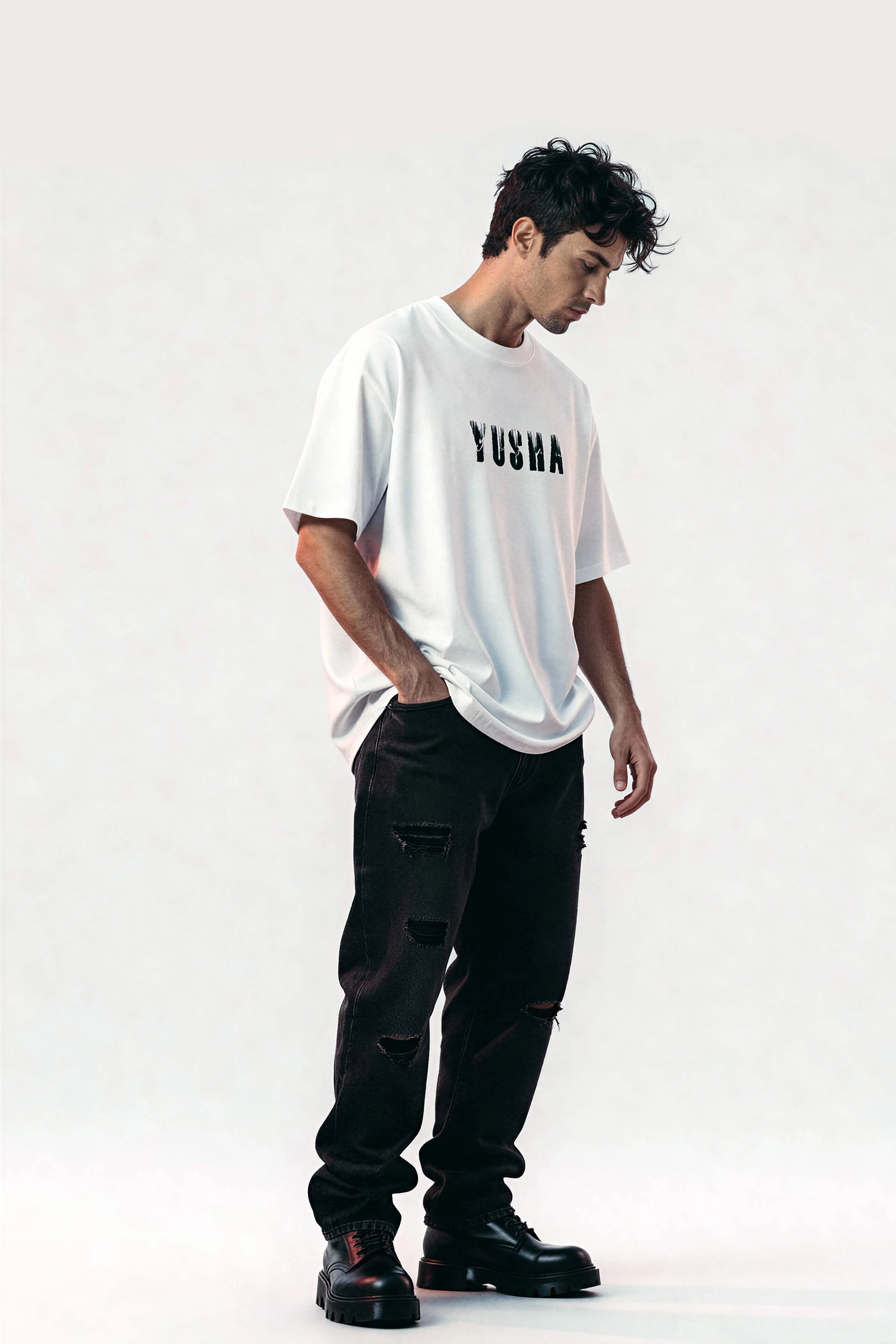 Oversized White T-Shirt – Yusha