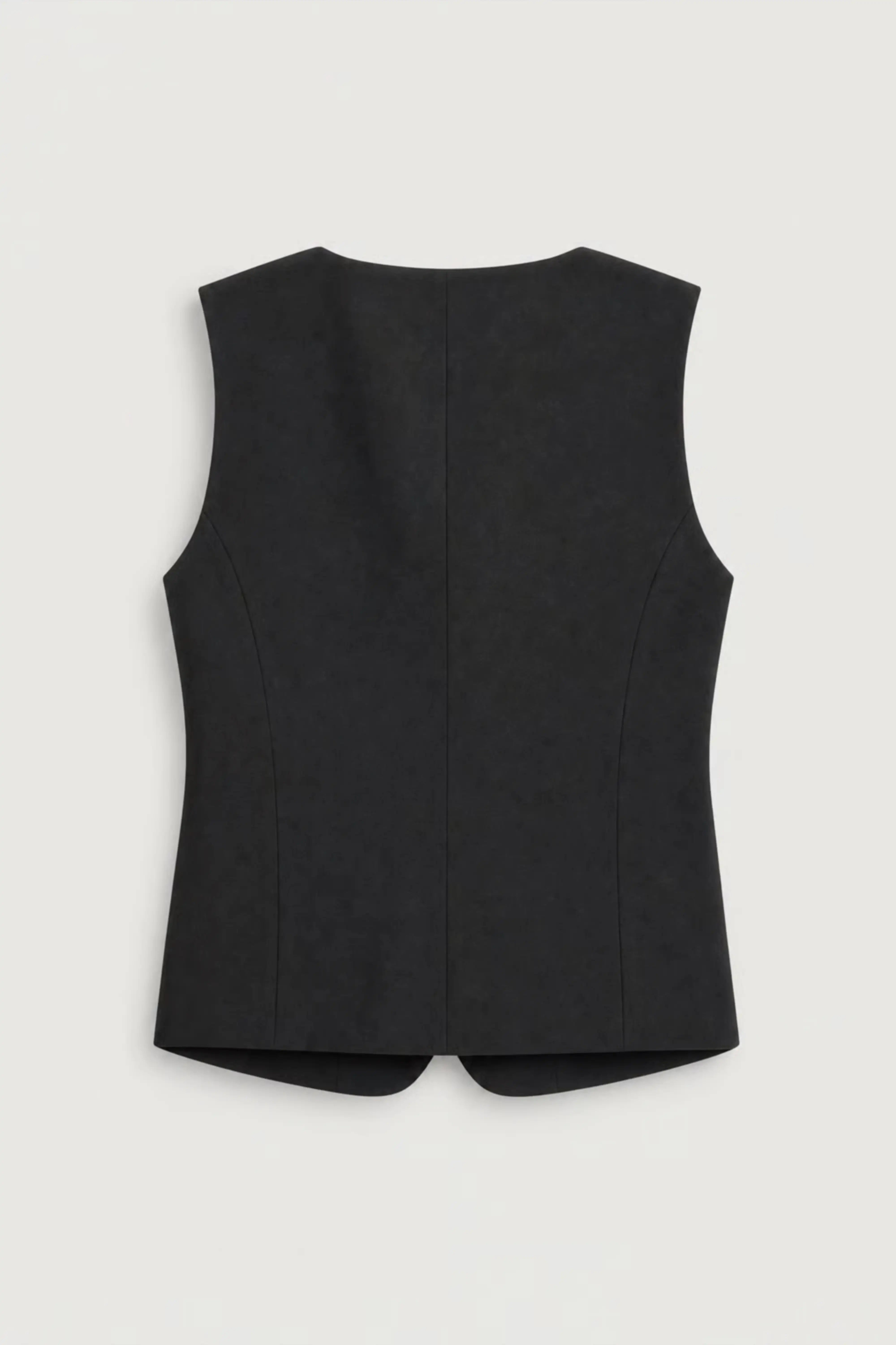 Women's Buttoned Waistcoat With Pocket Flaps